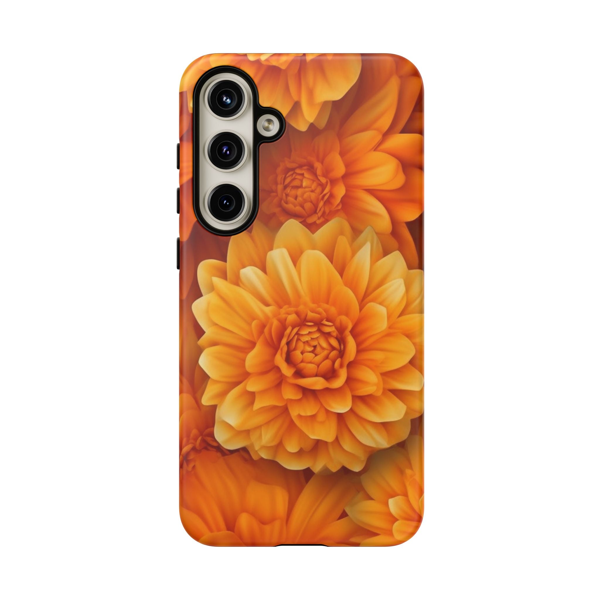 Orange Dahlia Bloom Samsung Case