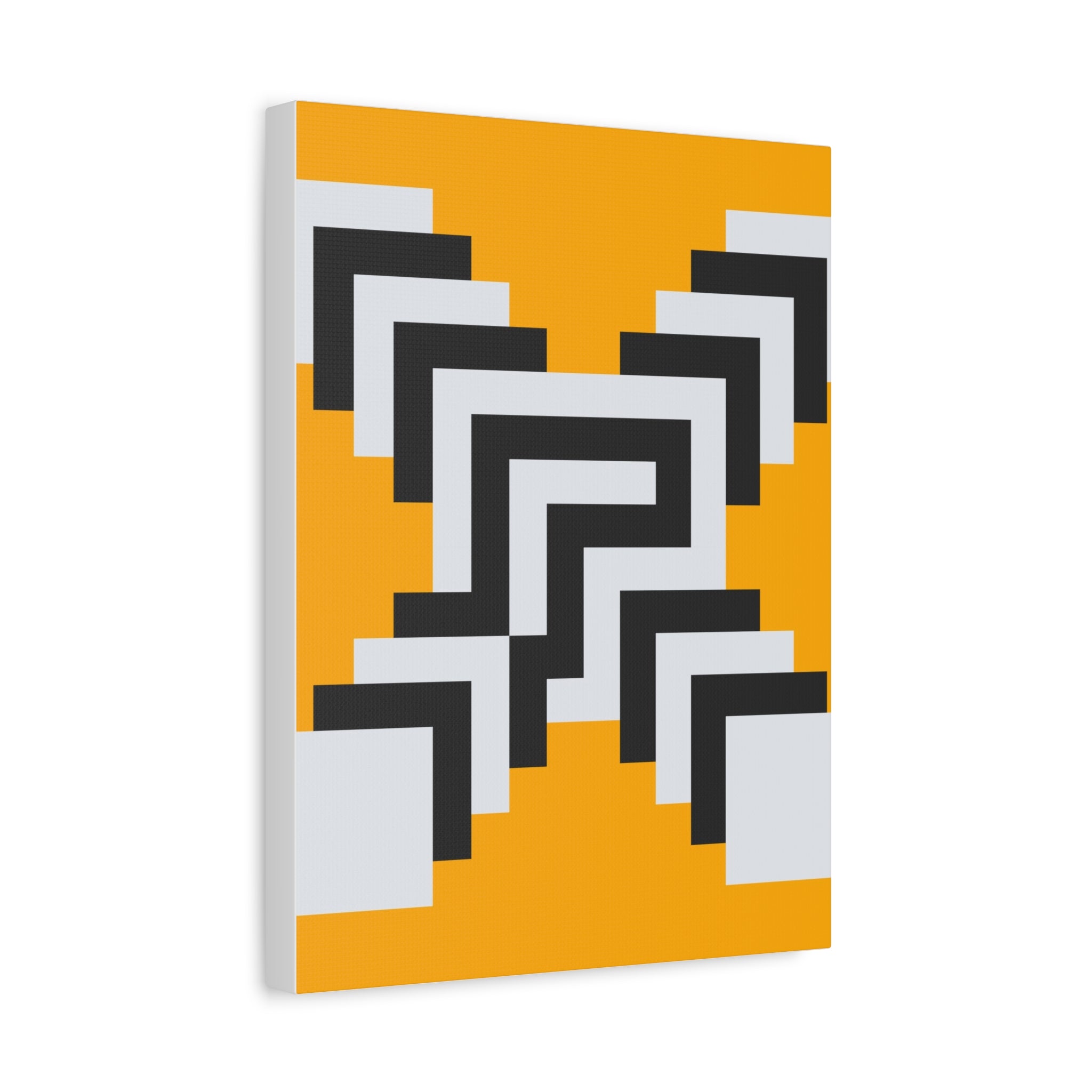 Geometric Orange Canvas Wall Art