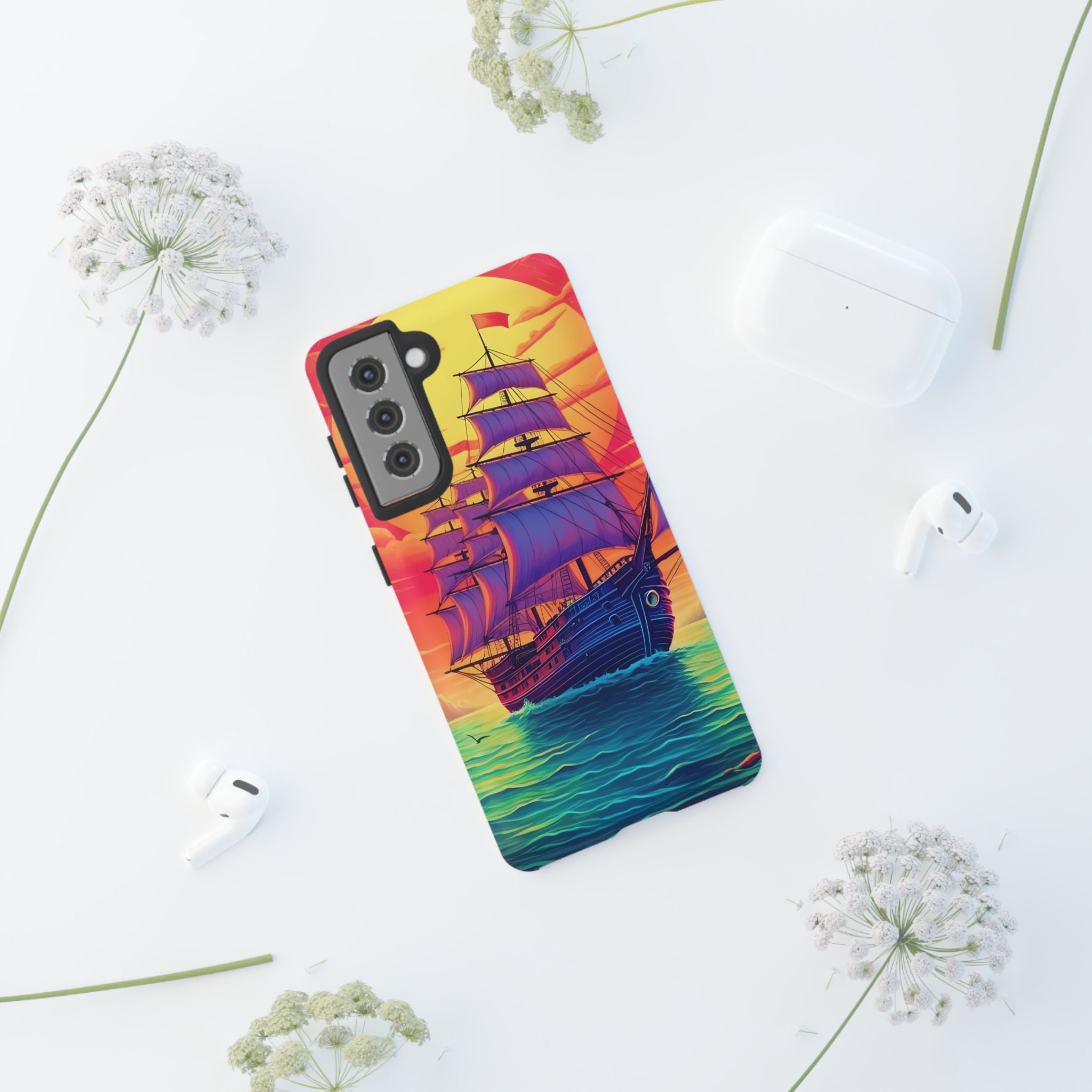 Sunset Galleon Samsung Phone Case