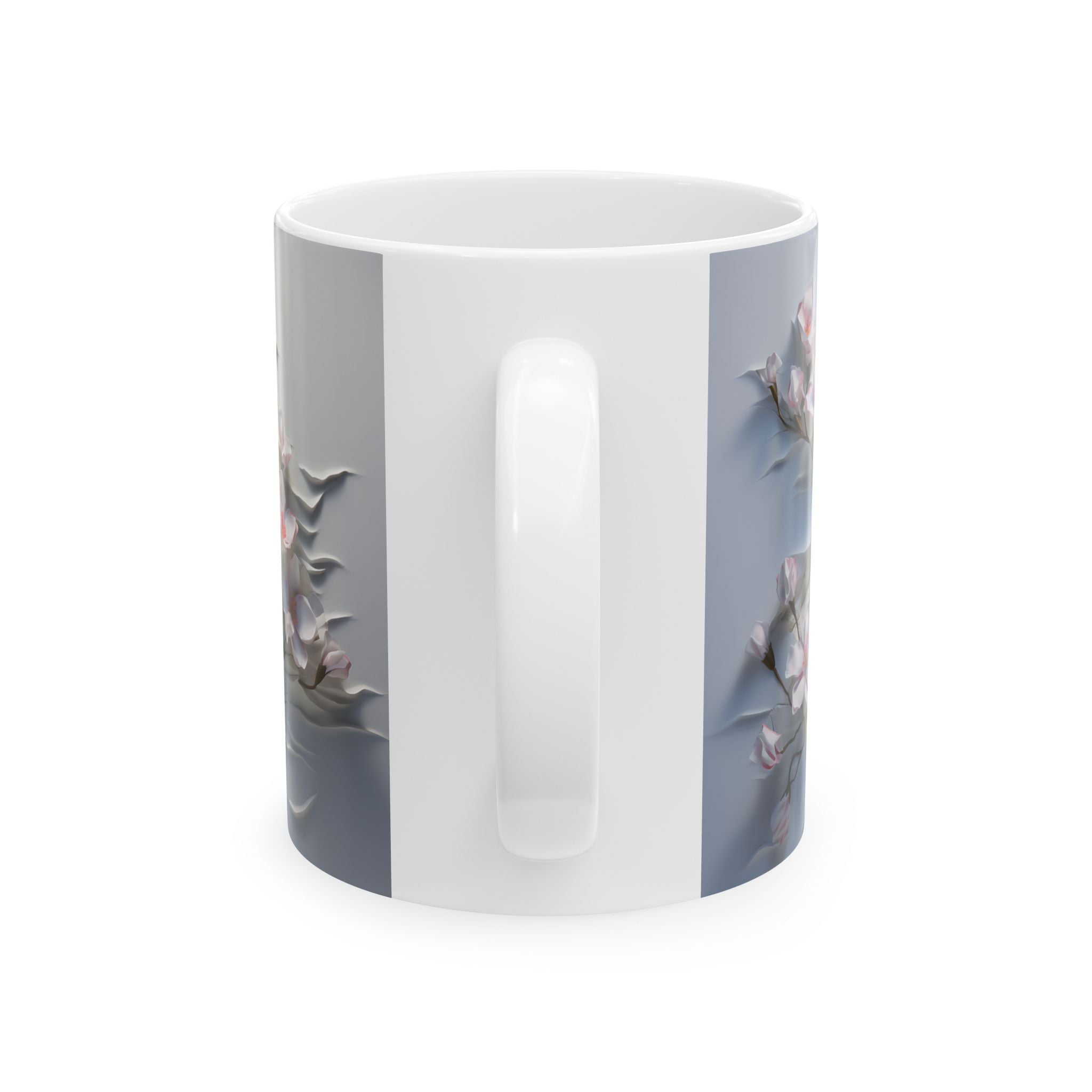 Serene Blossom Mug: Floral Wall Art