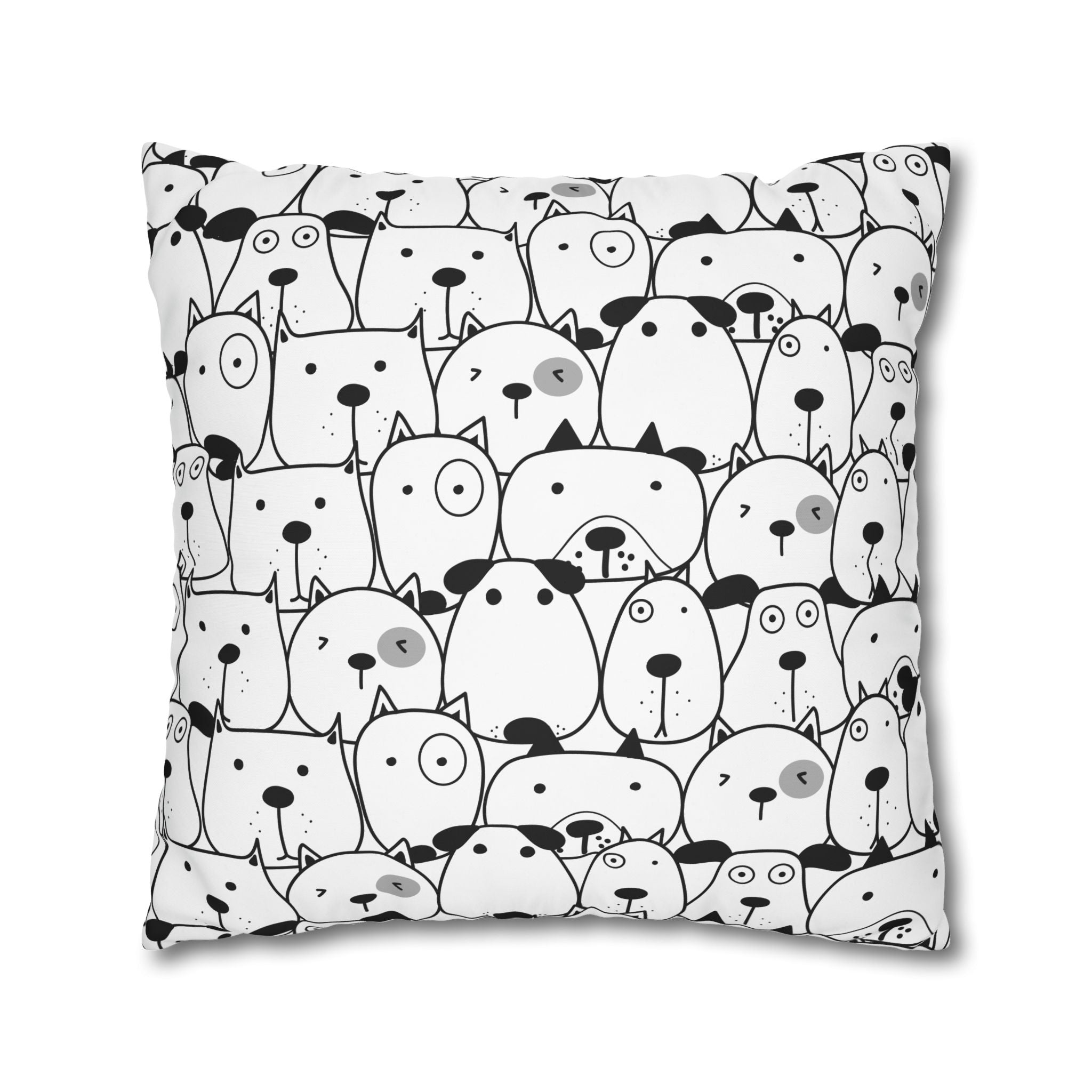 Cute Puppy Faces Pillowcase - Dog Pattern