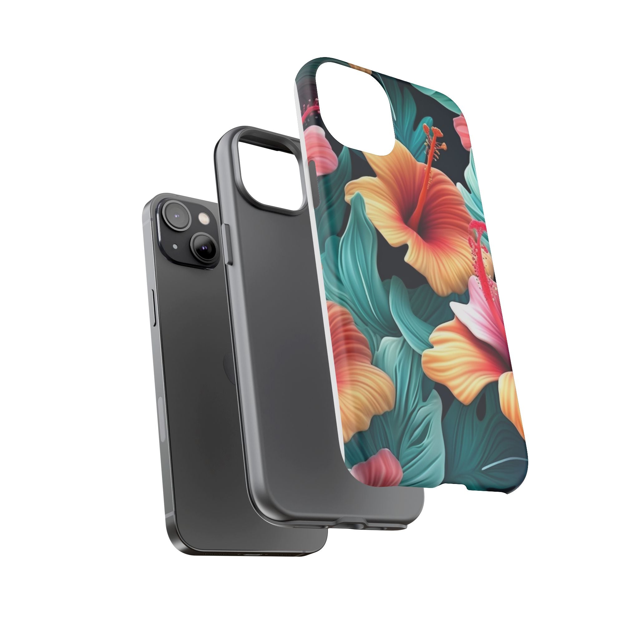 Tropical Hibiscus Hexagon iPhone Case