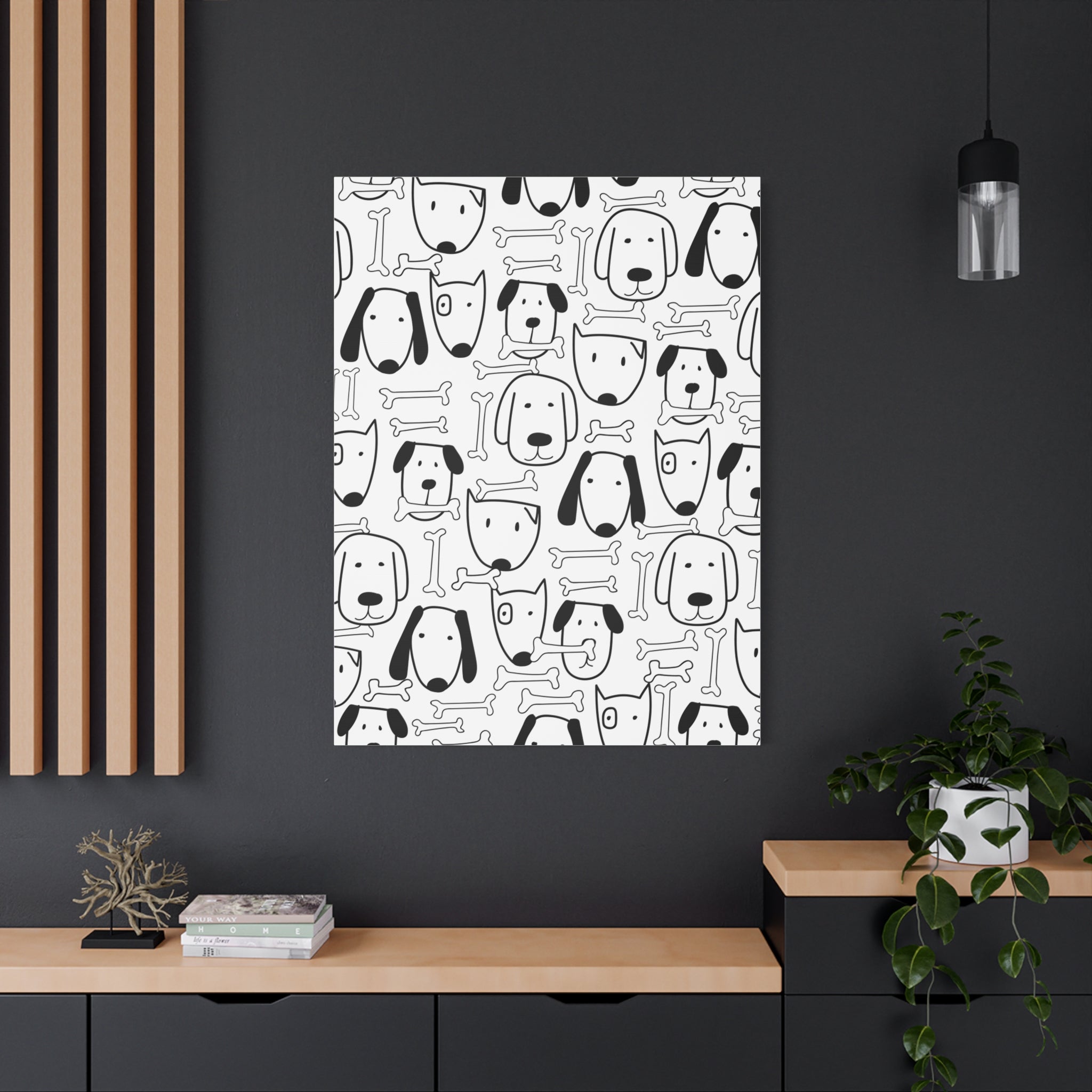 Playful Paws & Bones Canvas Art