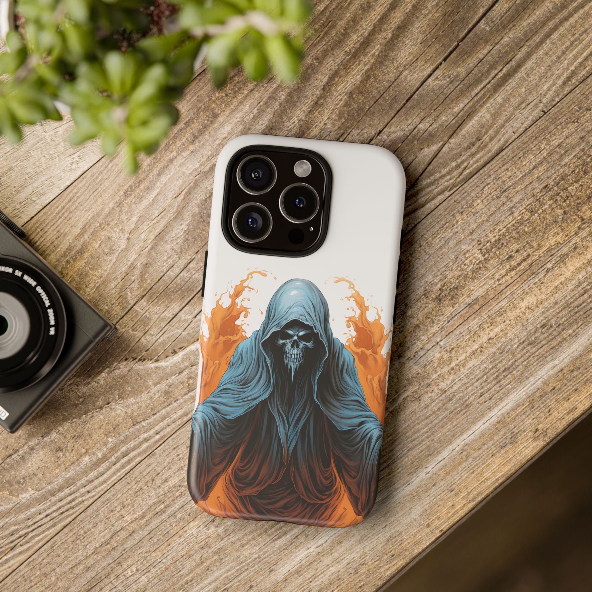 Grim Reaper Hexagon Stone iPhone Case