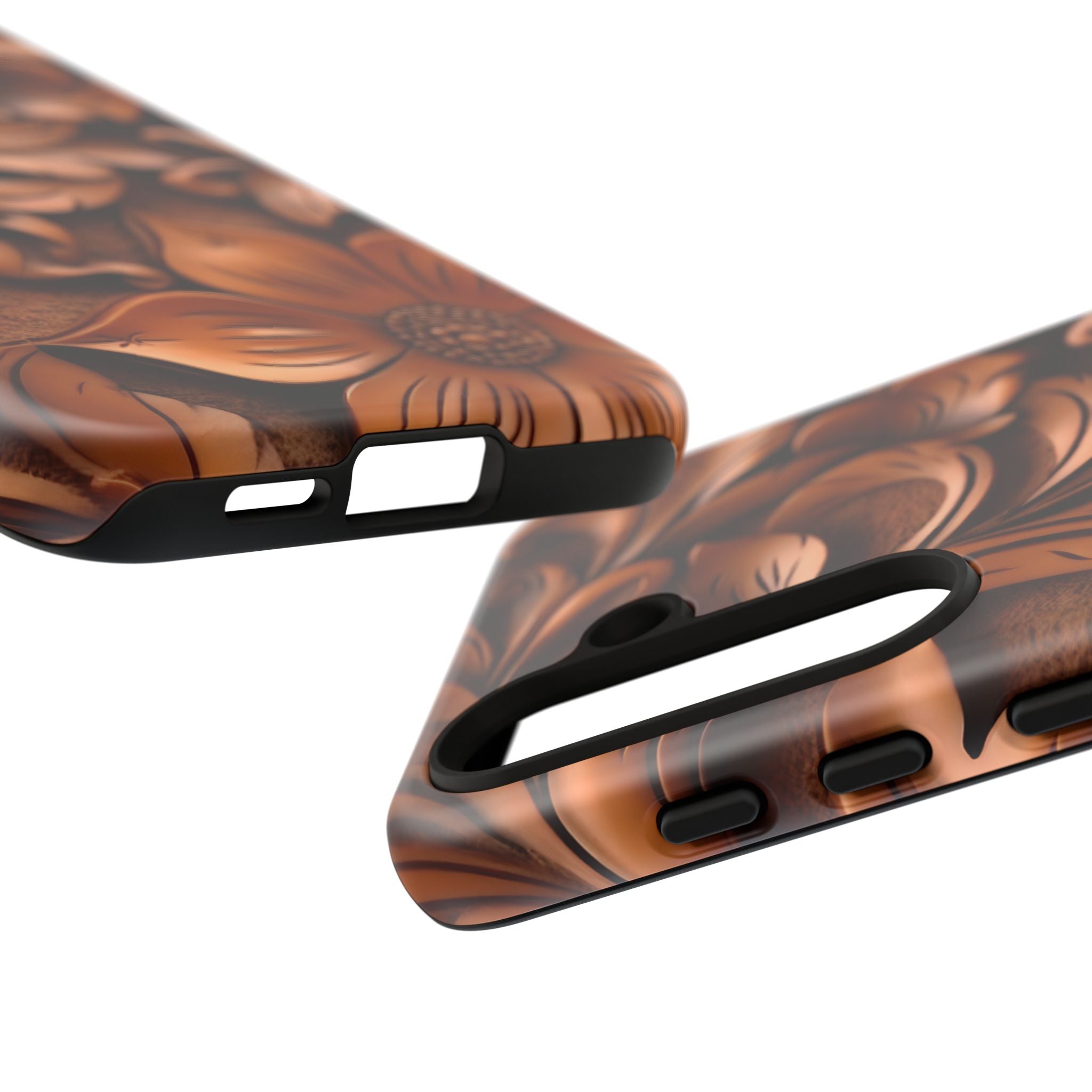 Baroque Floral Wood Samsung Case