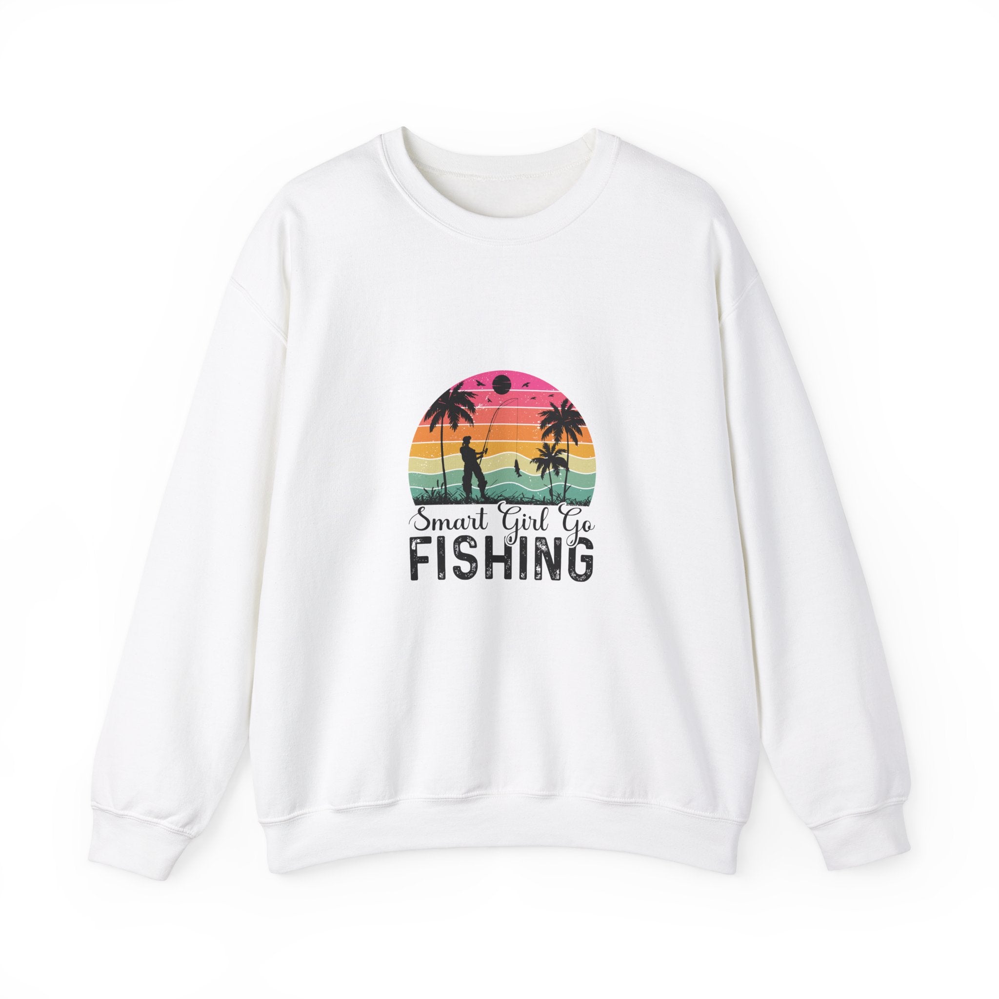 Smart Girl Go Fishing Retro Sweatshirt