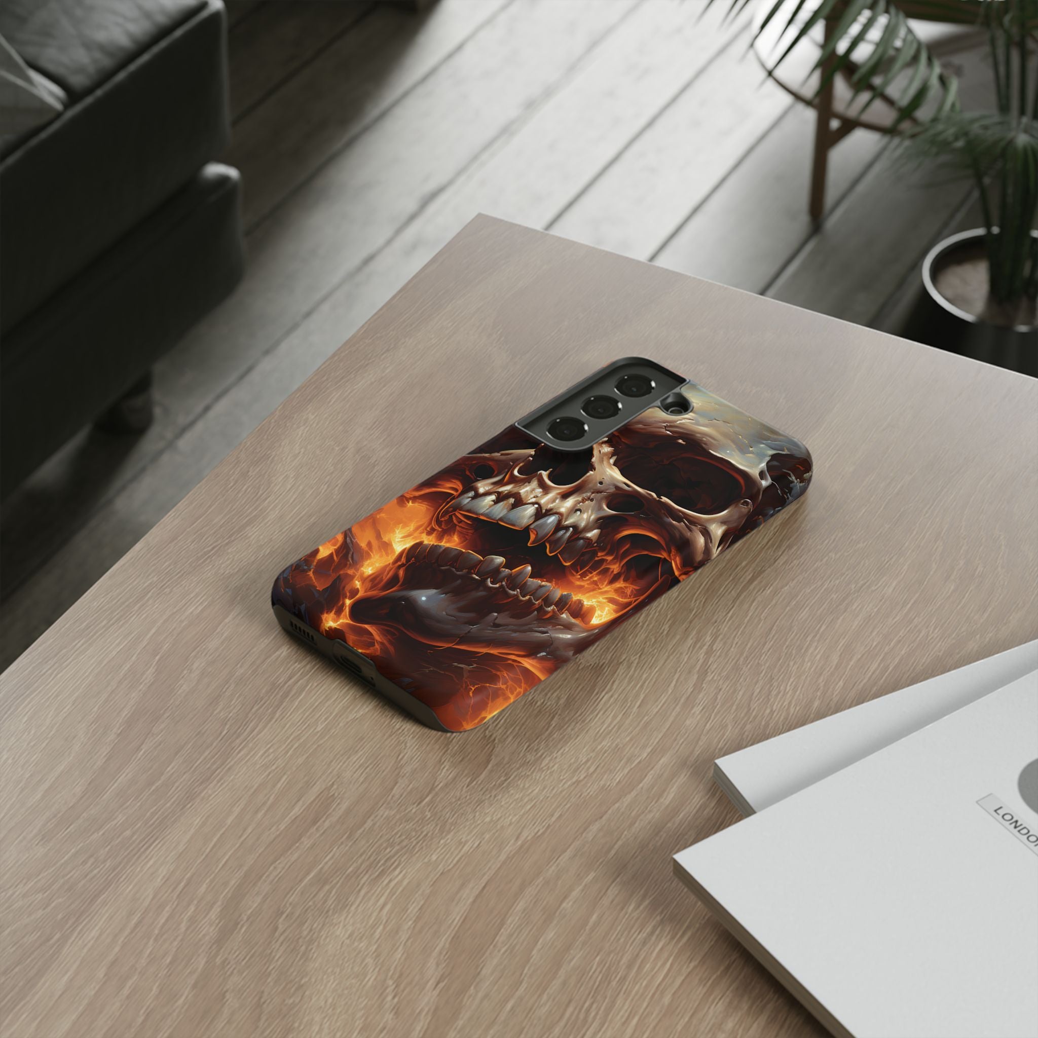 Fiery Skull Samsung Phone Case