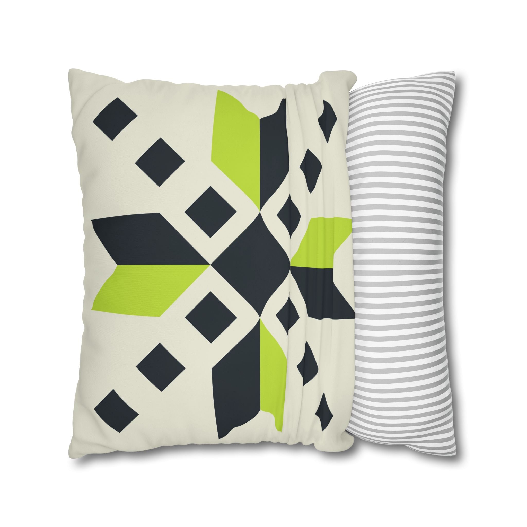 Geometric Teal & Green Pillowcase