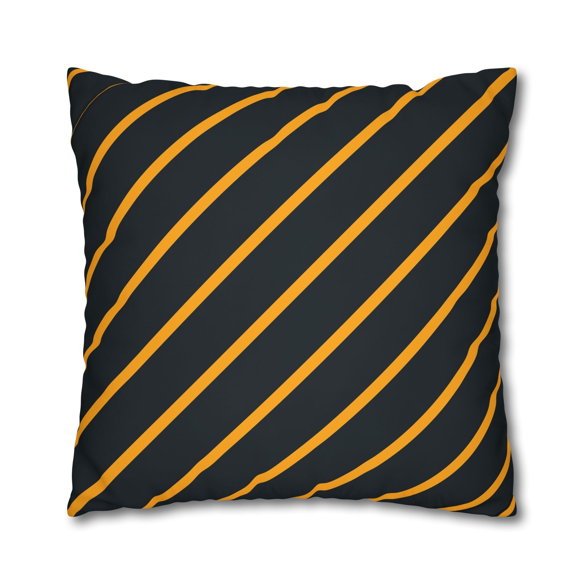 Bold Orange Diagonal Stripe Pillowcase