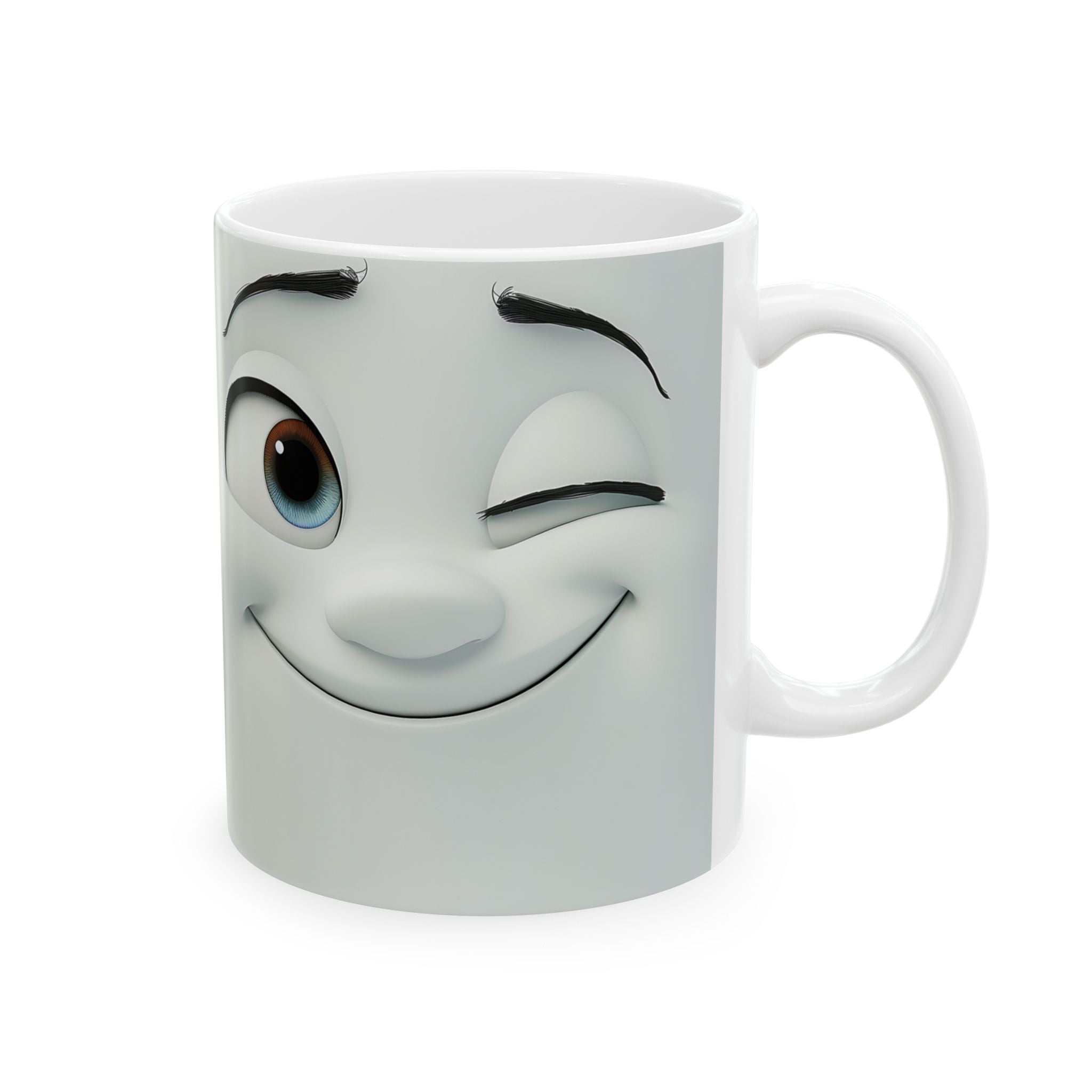 Winking Face Mug - Cute Cartoon Mug