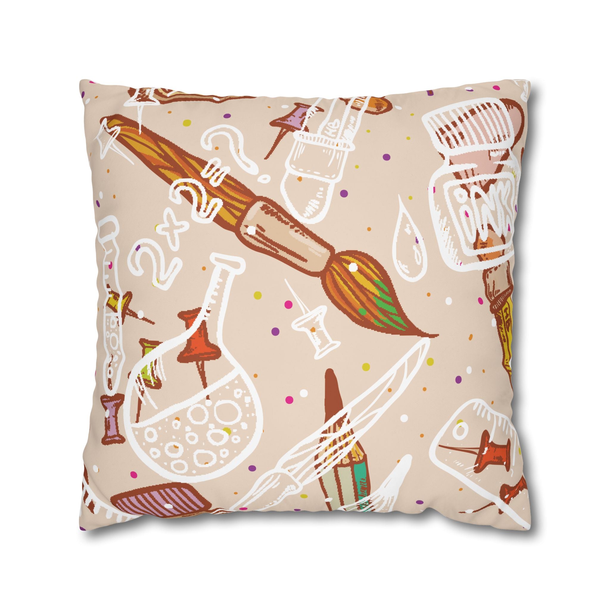 Whimsical School Supplies Pillowcase