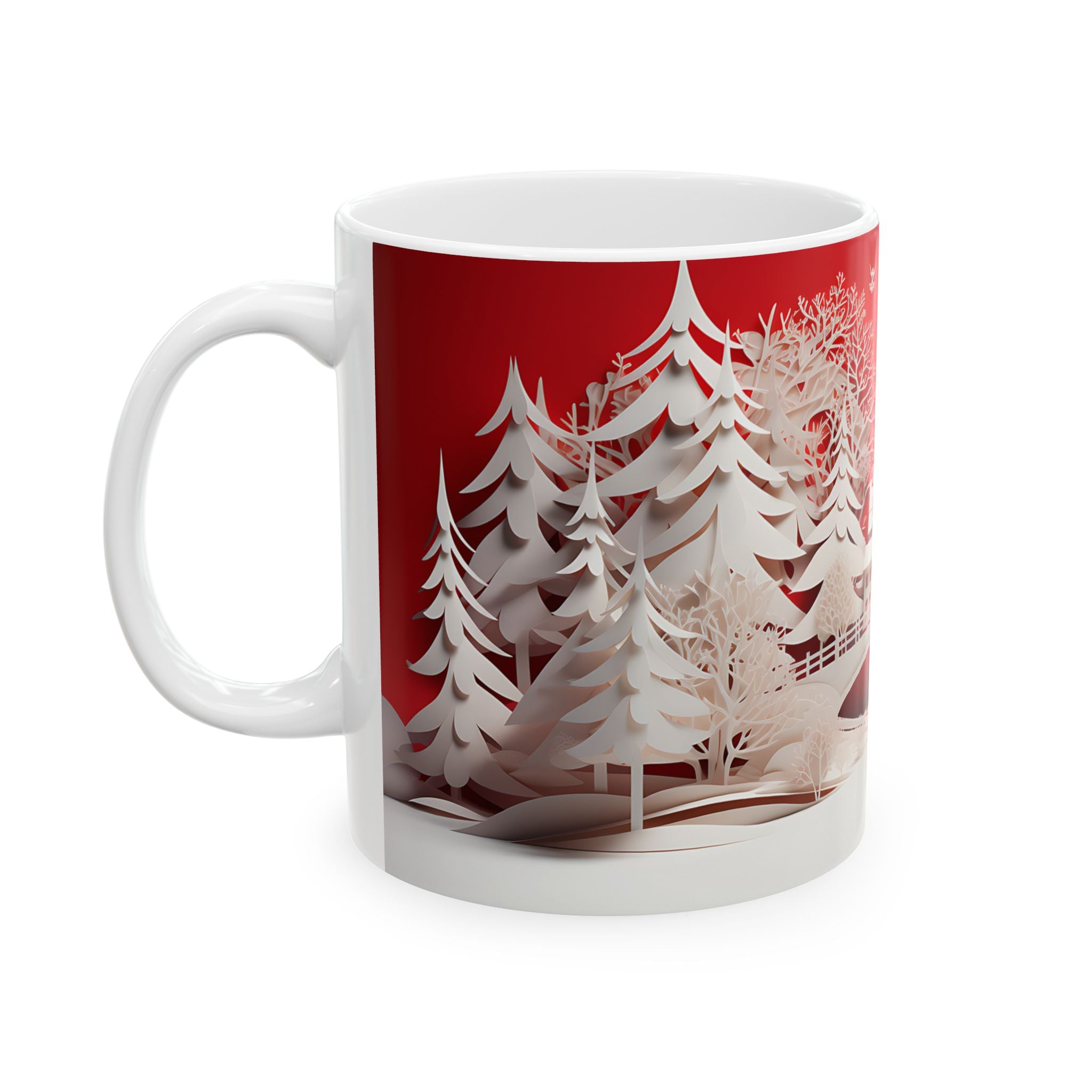 Winter Village Papercut Mug