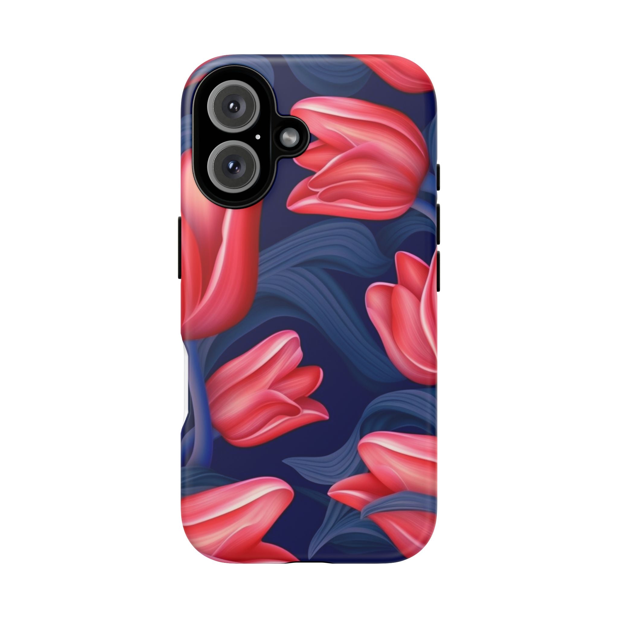 Red Tulip Hexagon iPhone Case - Rugged