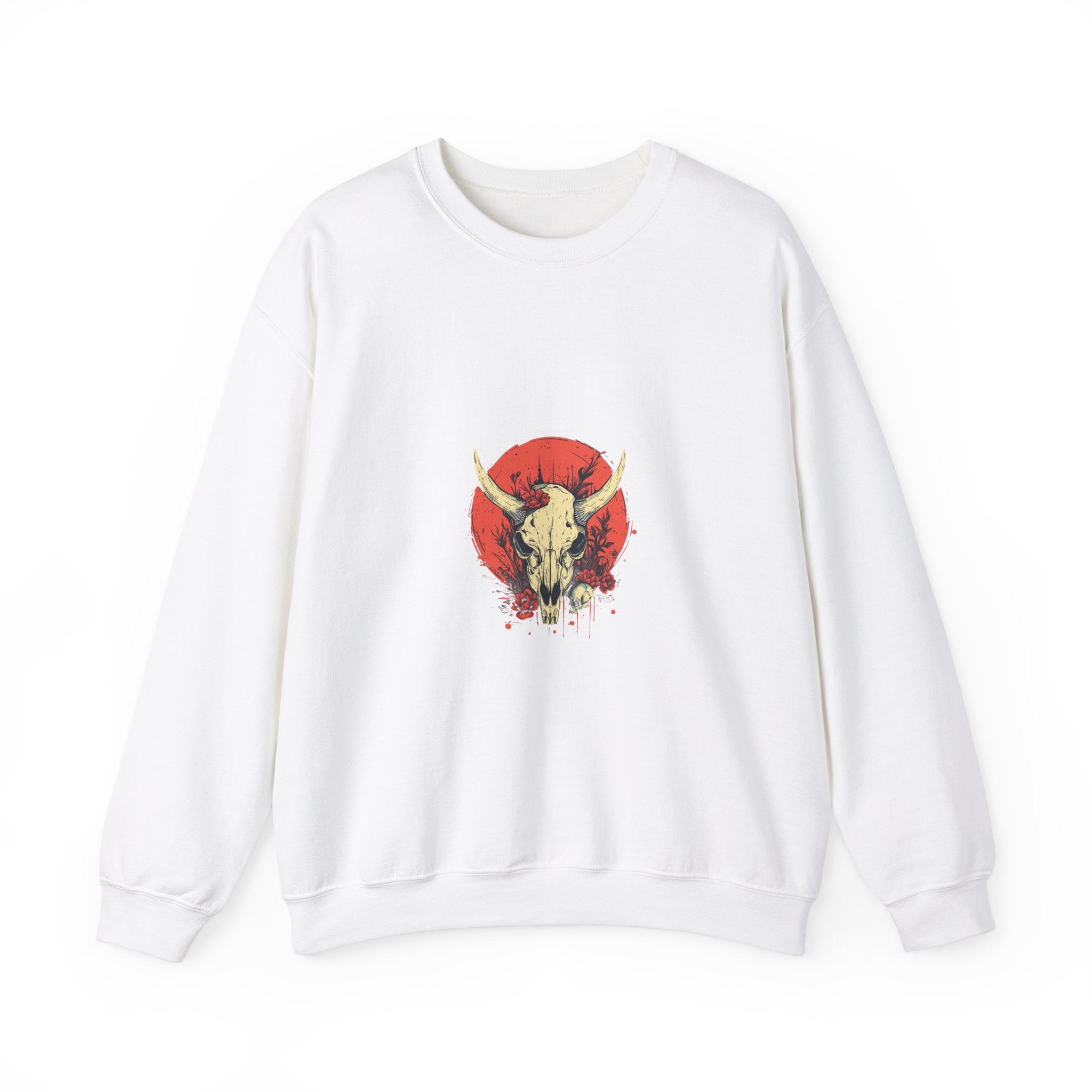 Bull Skull Floral Gothic Sweatshirt