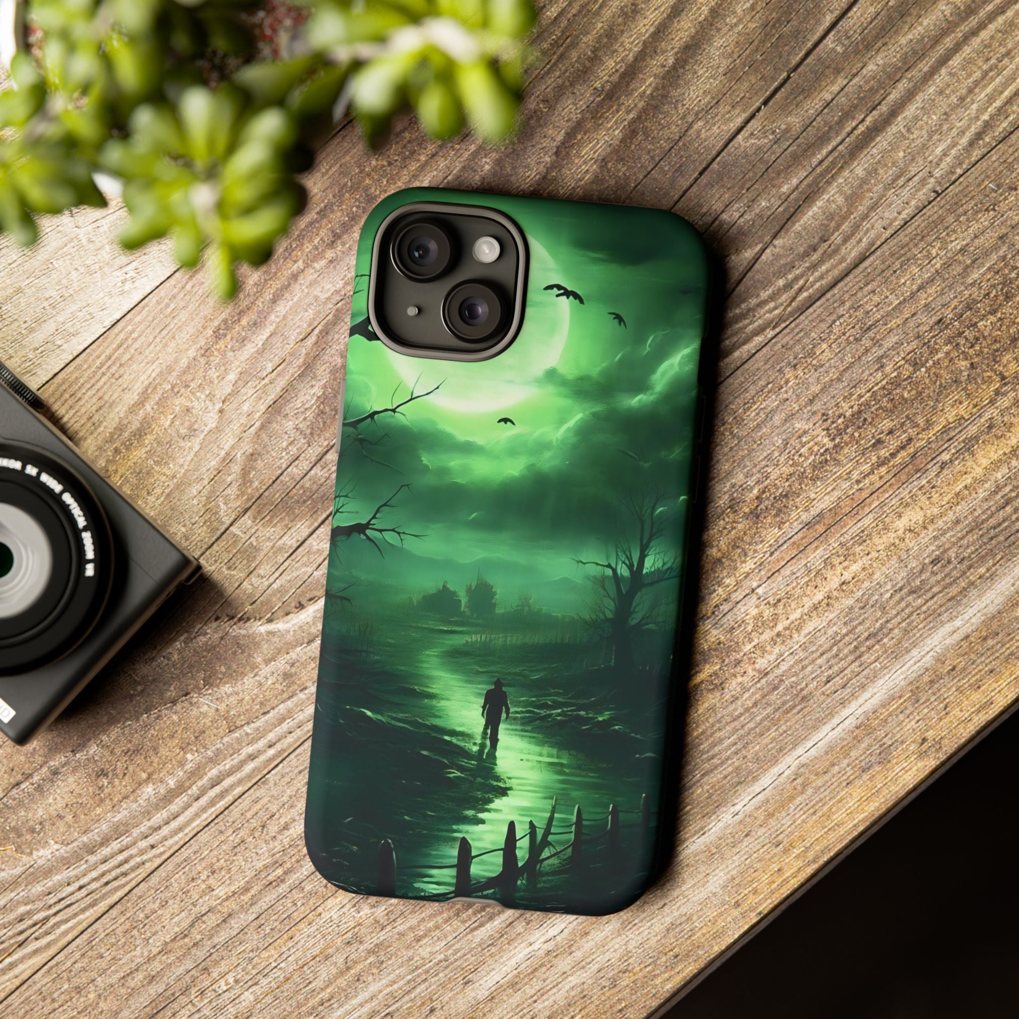 Swamp Moon Gothic iPhone Case - Hexagon Stone