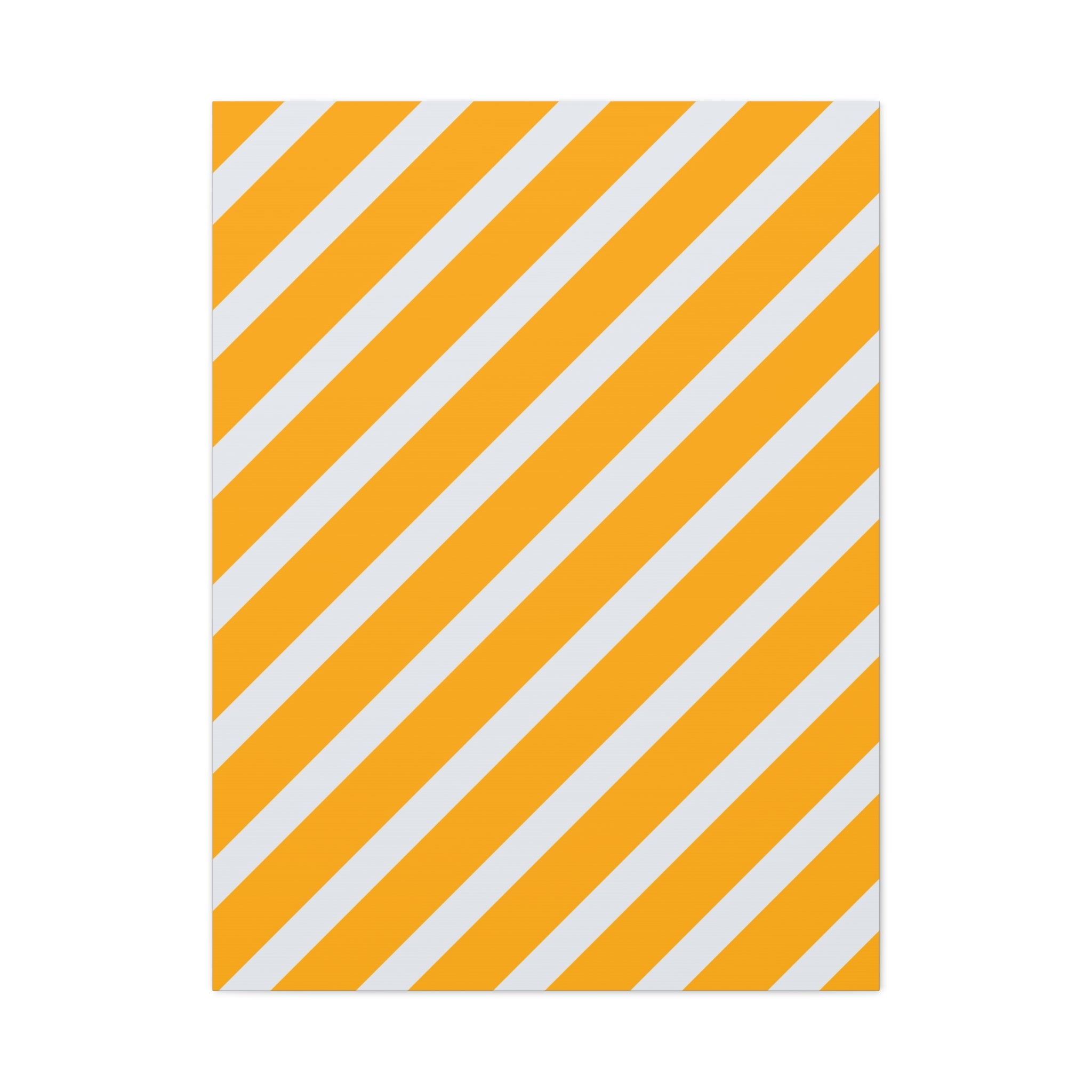 Orange & Gray Diagonal Stripe Canvas Art