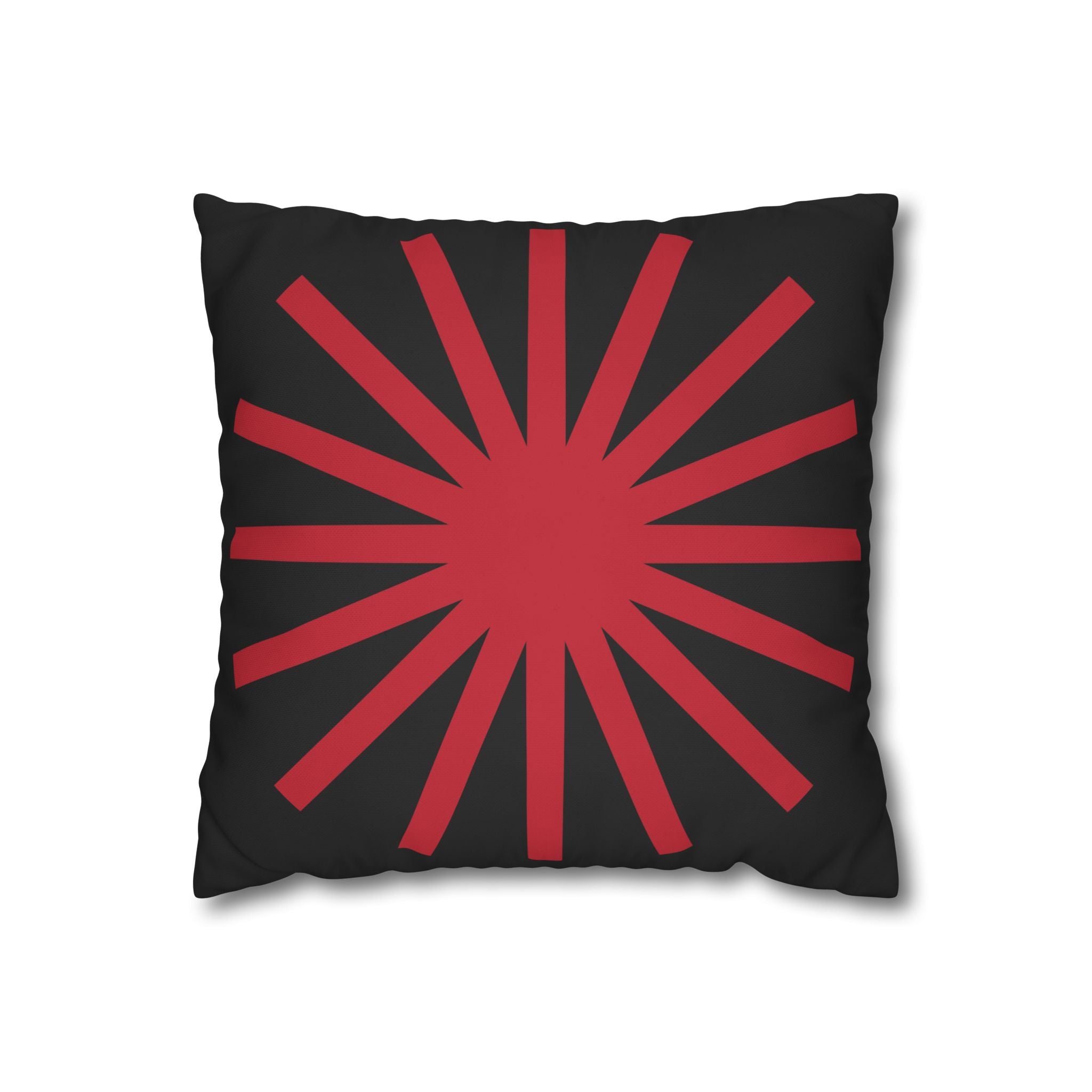 Red Sunburst Geometric Pillowcase