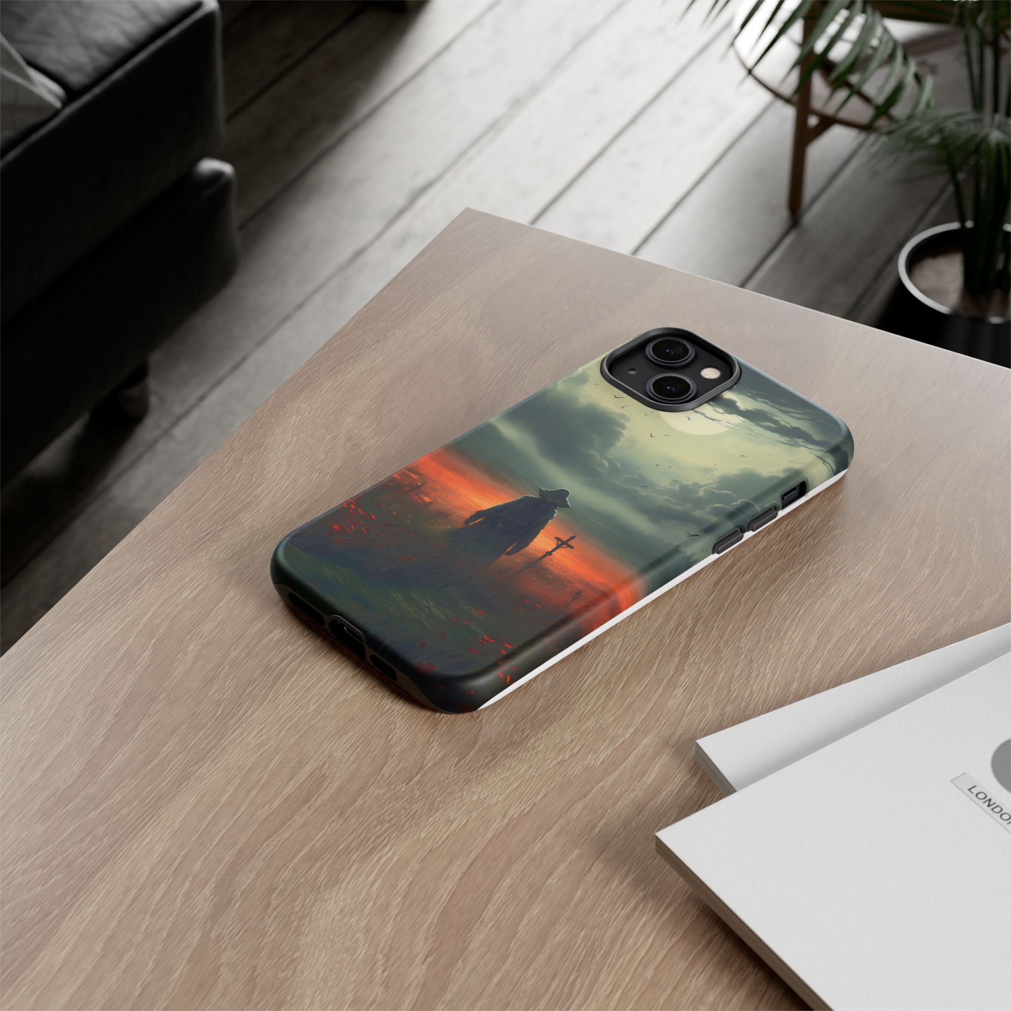 Haunted Field Hexagon Stone iPhone Case