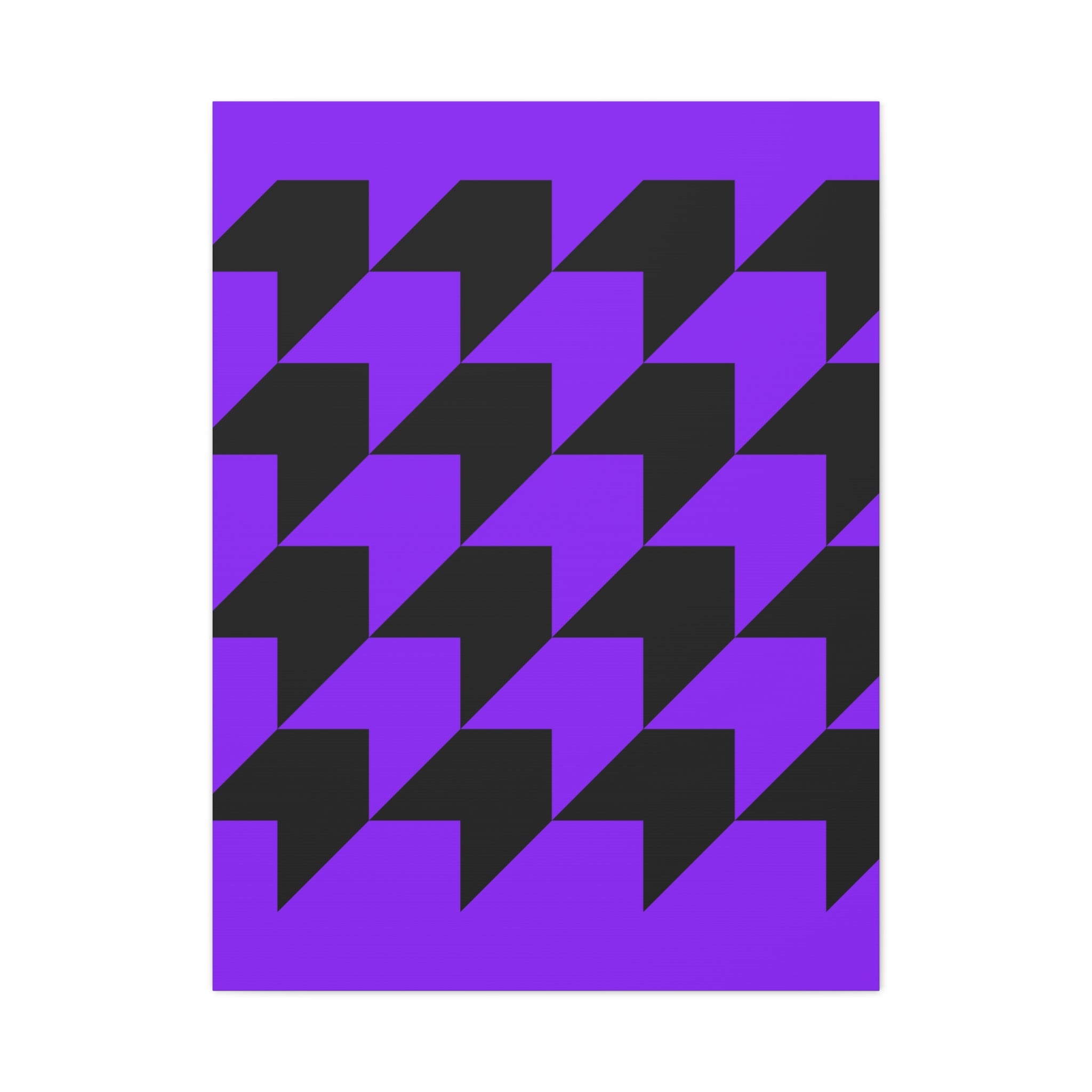 Geometric Purple Arrow Canvas Art