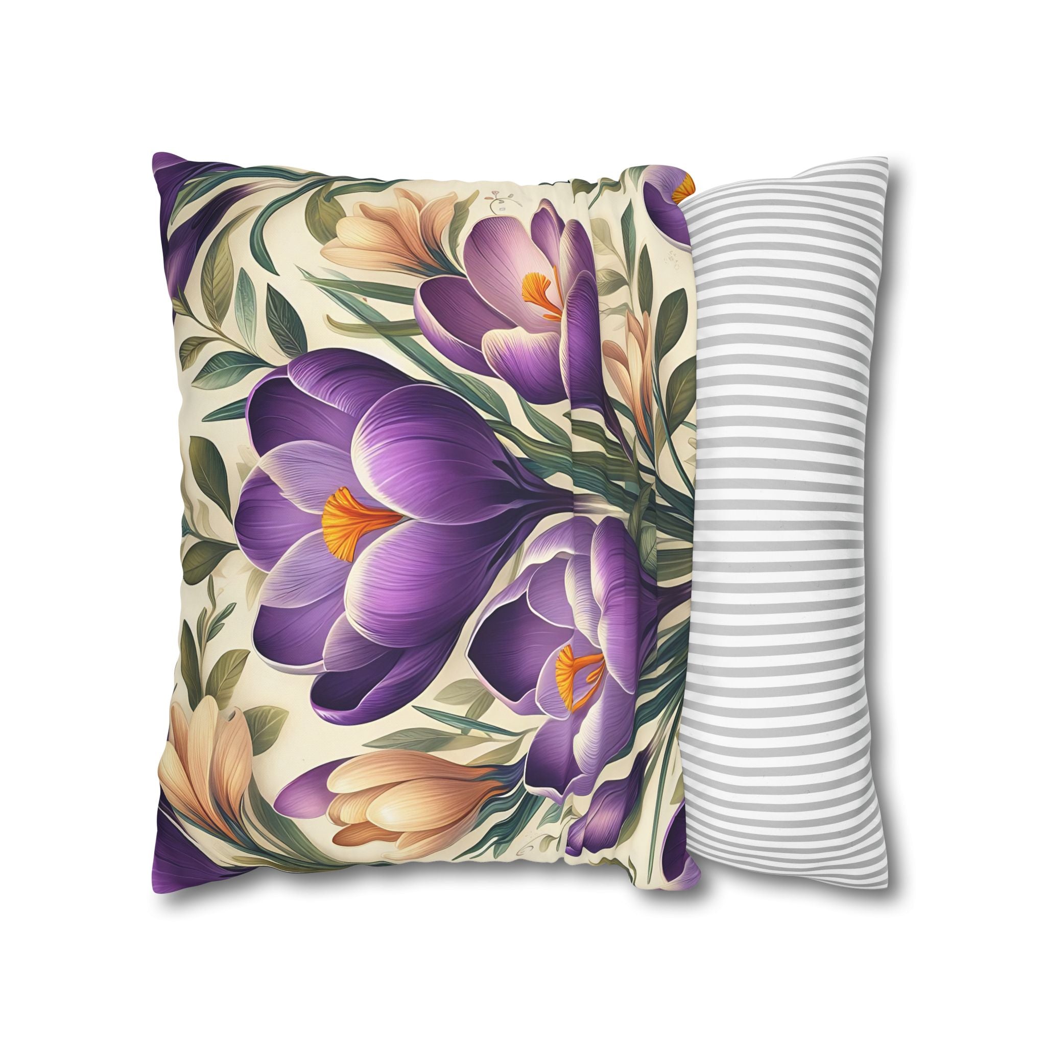 Purple Crocus Botanical Pillowcase