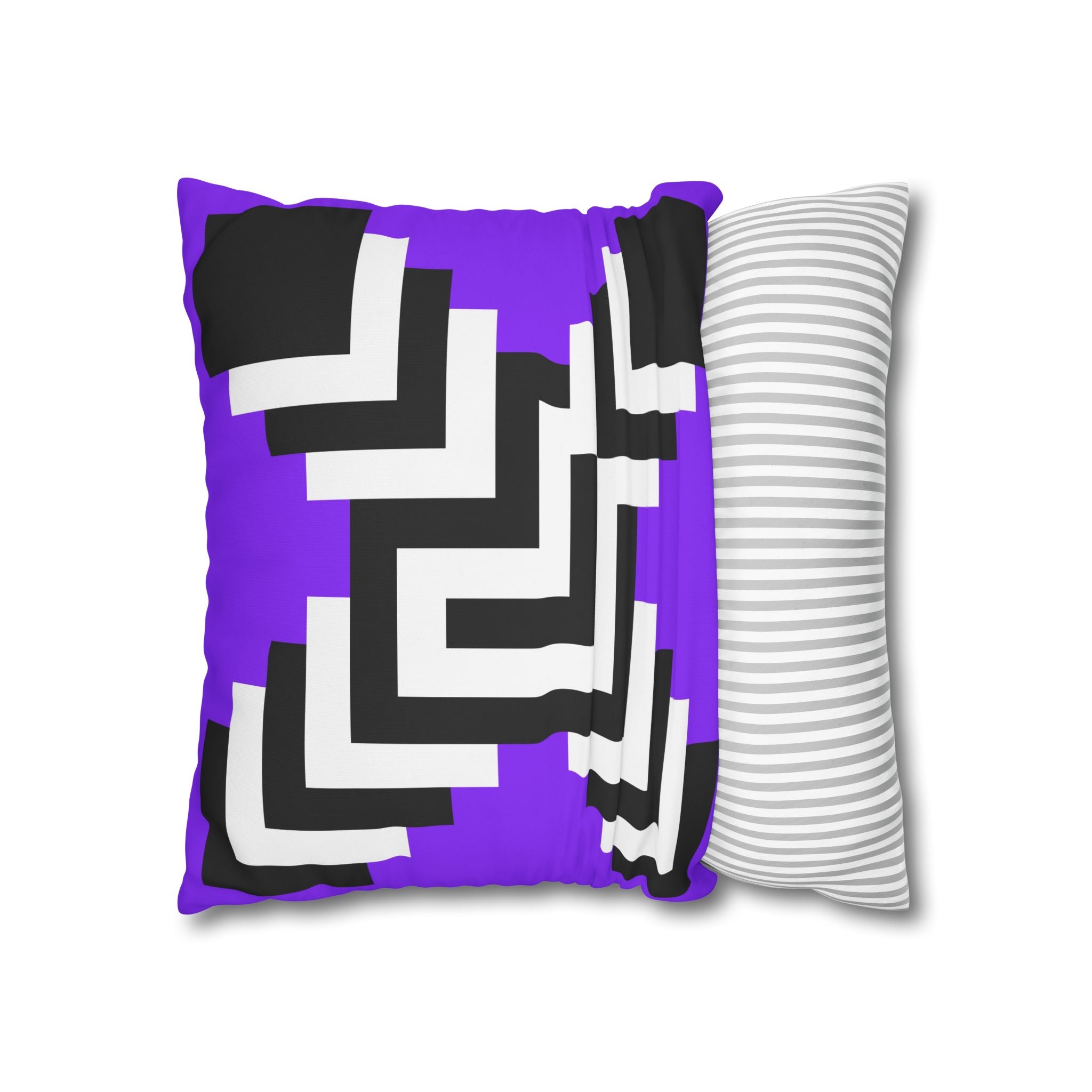 Purple Pixel Art Pillowcase - Abstract Design