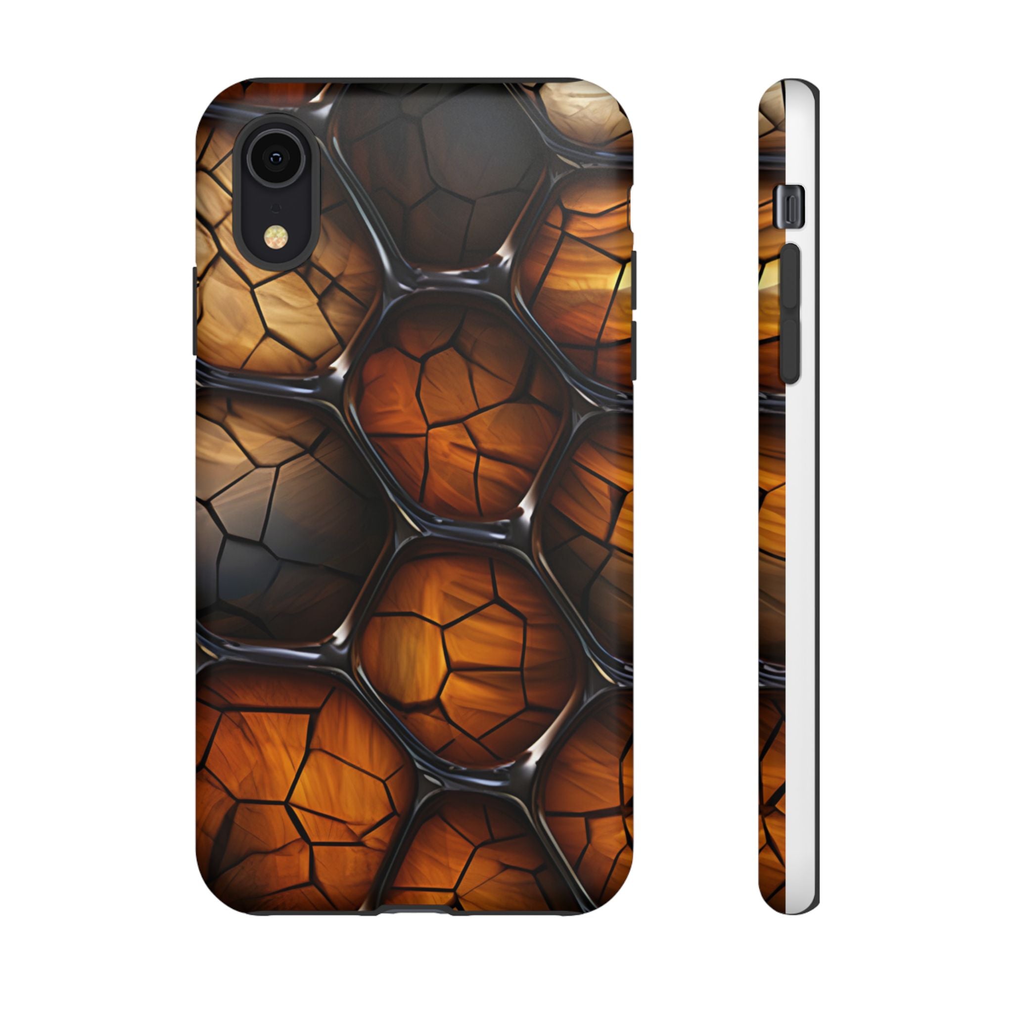 Cracked Wood Honeycomb iPhone Case