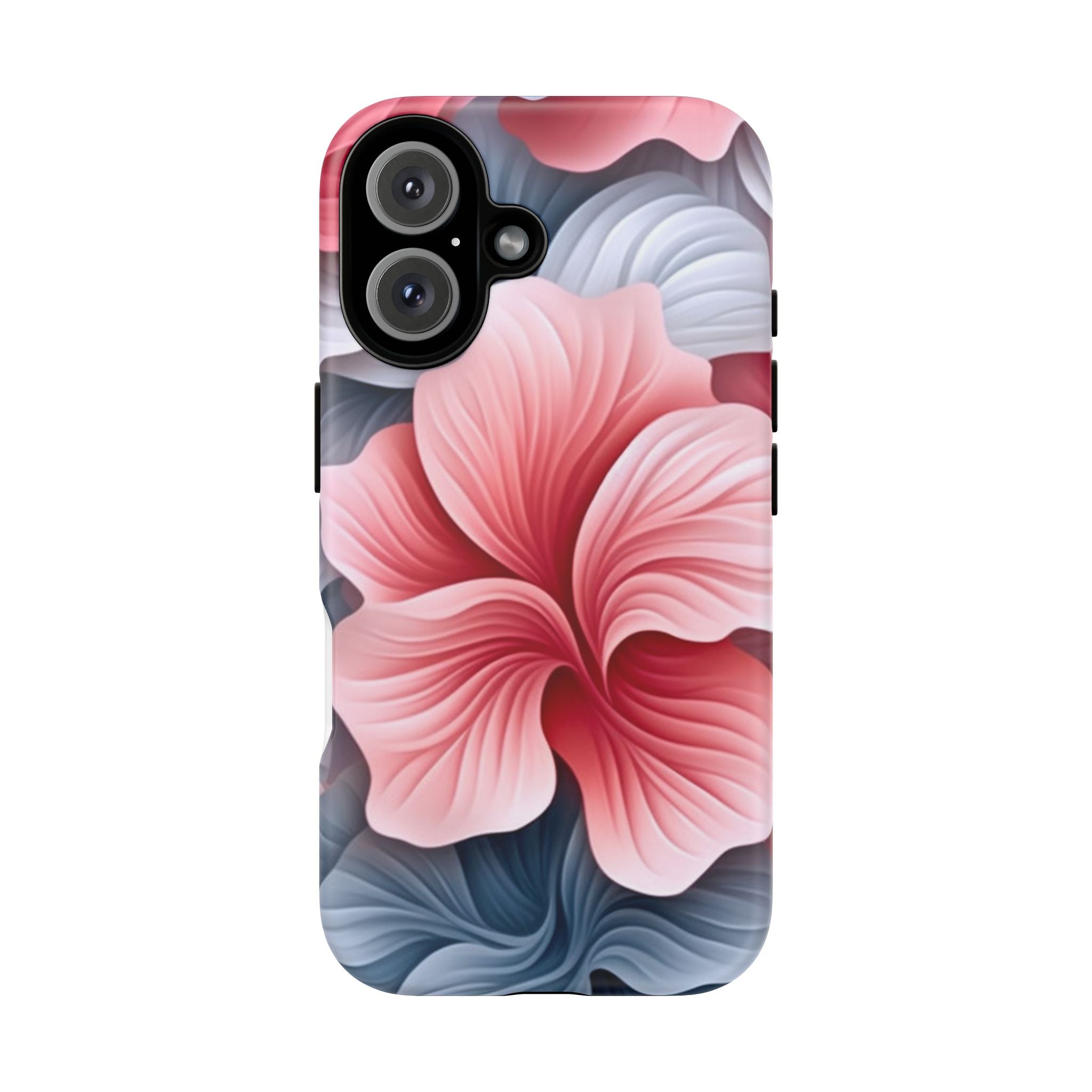 Abstract Floral Pink iPhone Case - Hexagon Stone