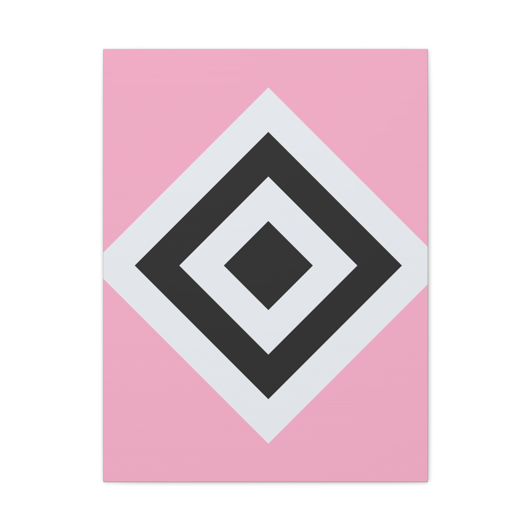 Geometric Diamond Art - Pink Matte Canvas