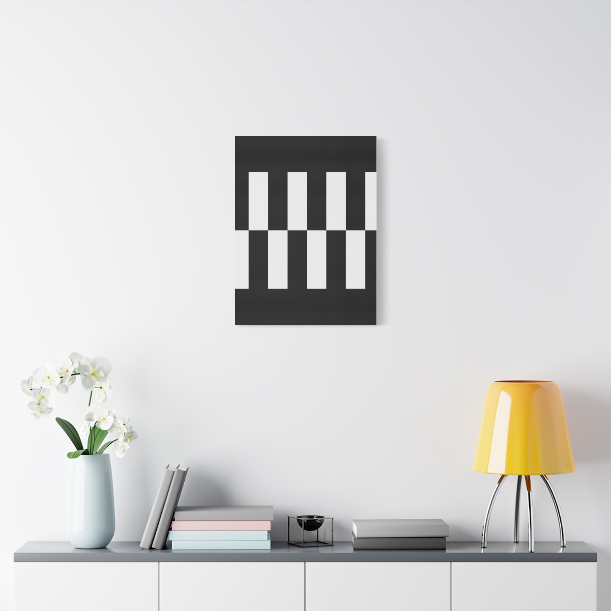 Classic Checkerboard Matte Canvas Art