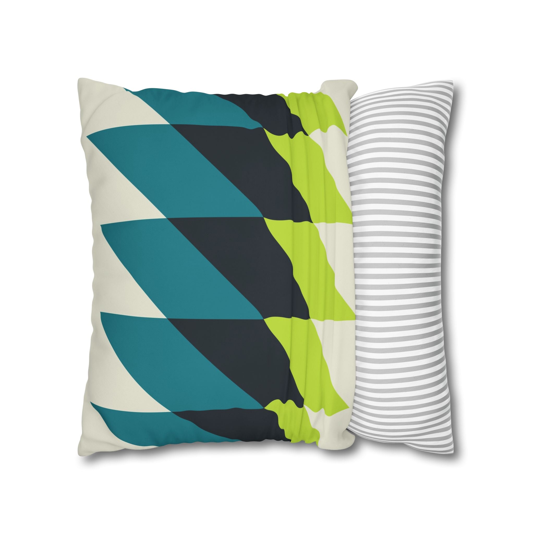 Geometric Teal Pillowcase - Modern Decor