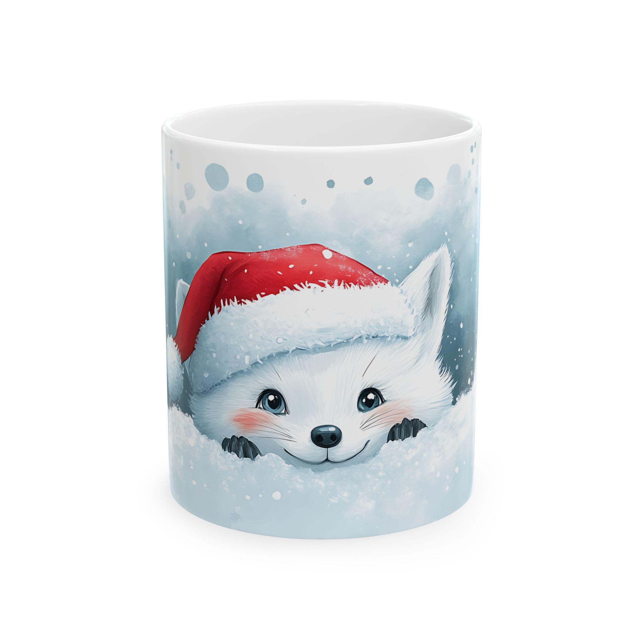 Arctic Fox Christmas Mug - Cute Holiday Gift