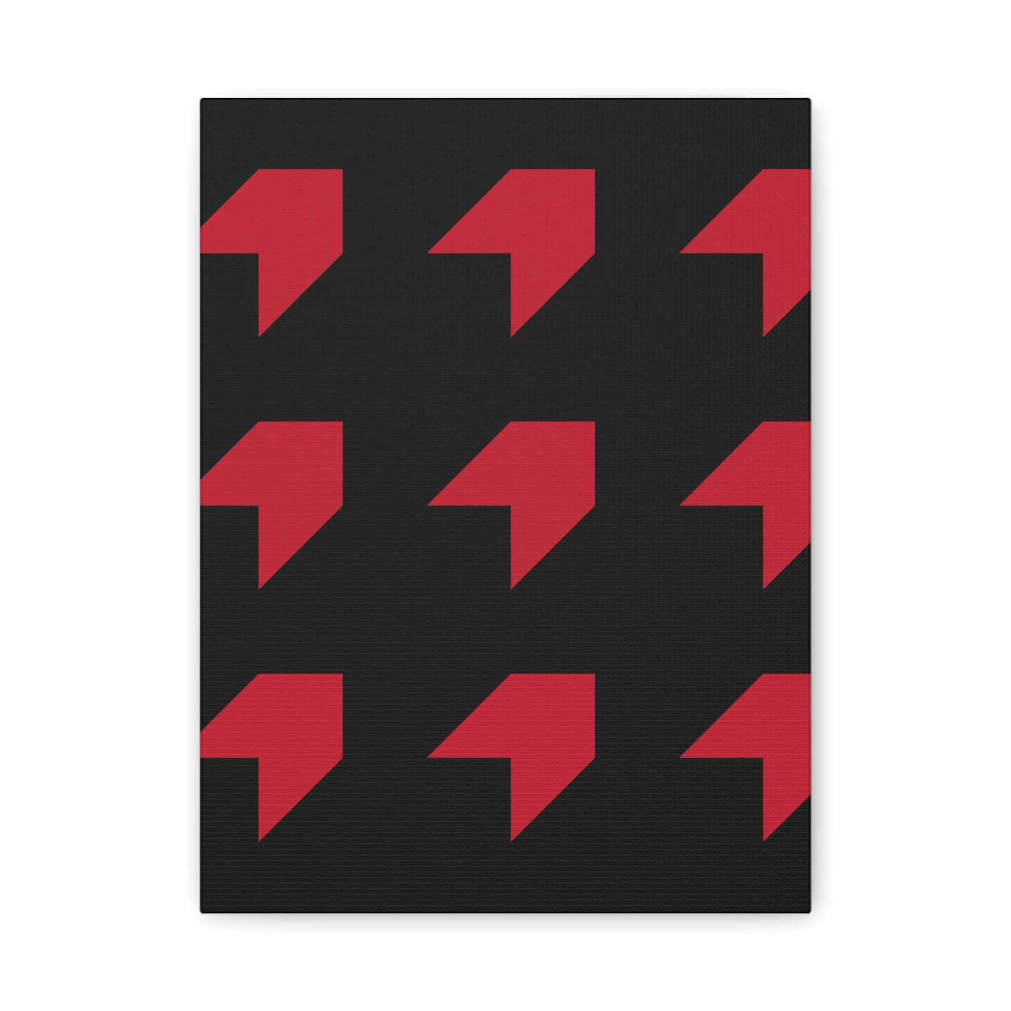 Red Geometric Arrow Canvas Art