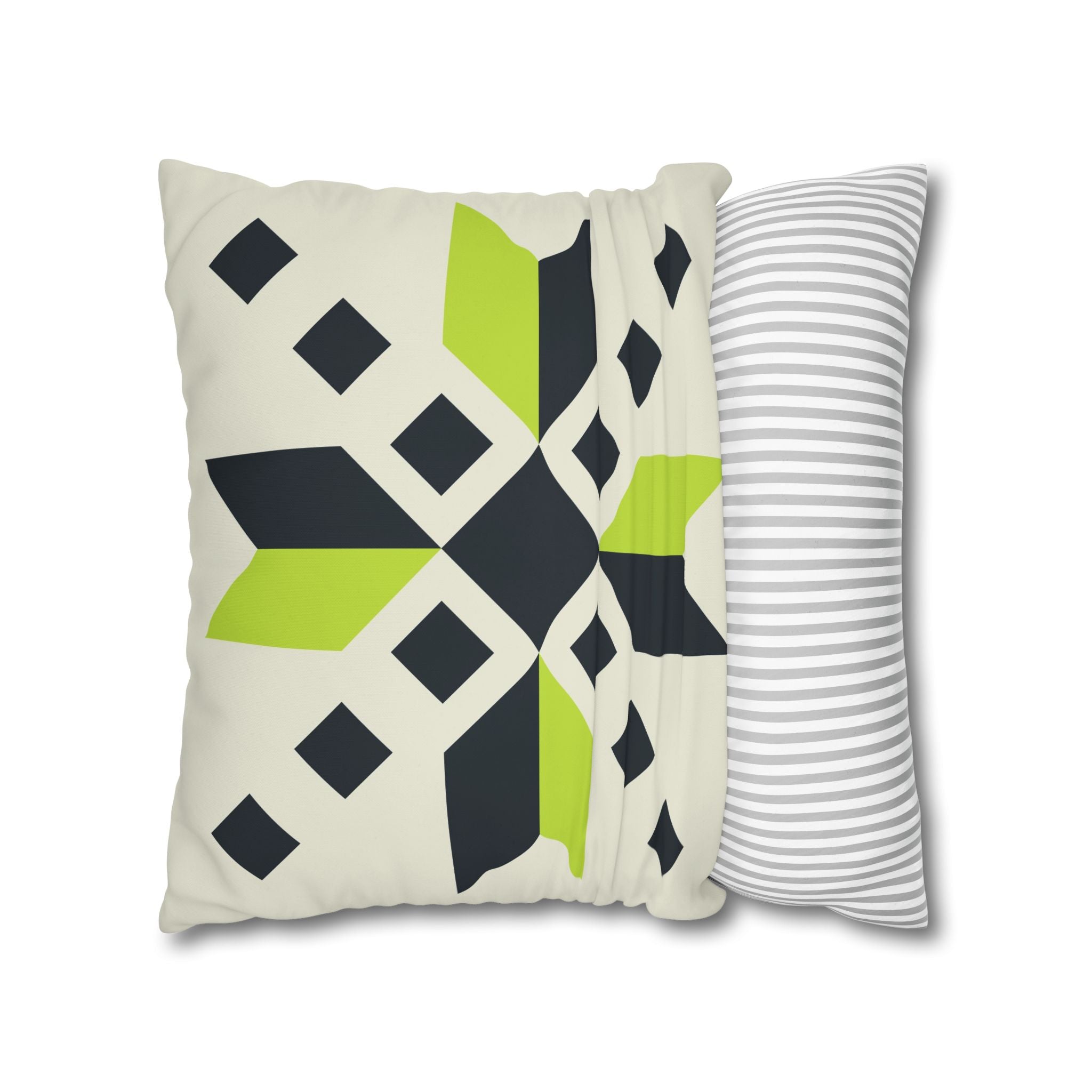 Geometric Teal & Green Pillowcase