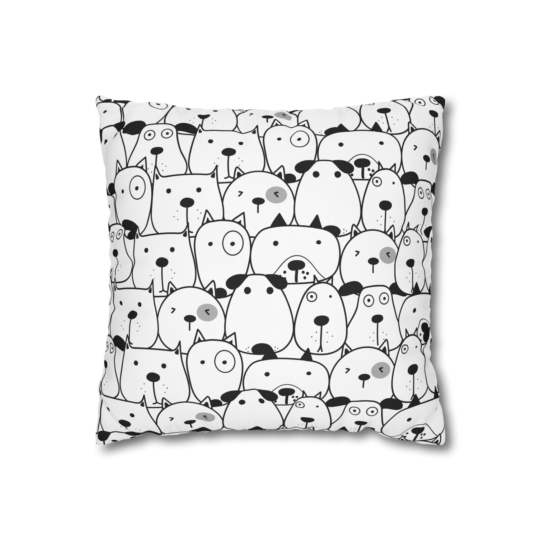 Cute Puppy Faces Pillowcase - Dog Pattern