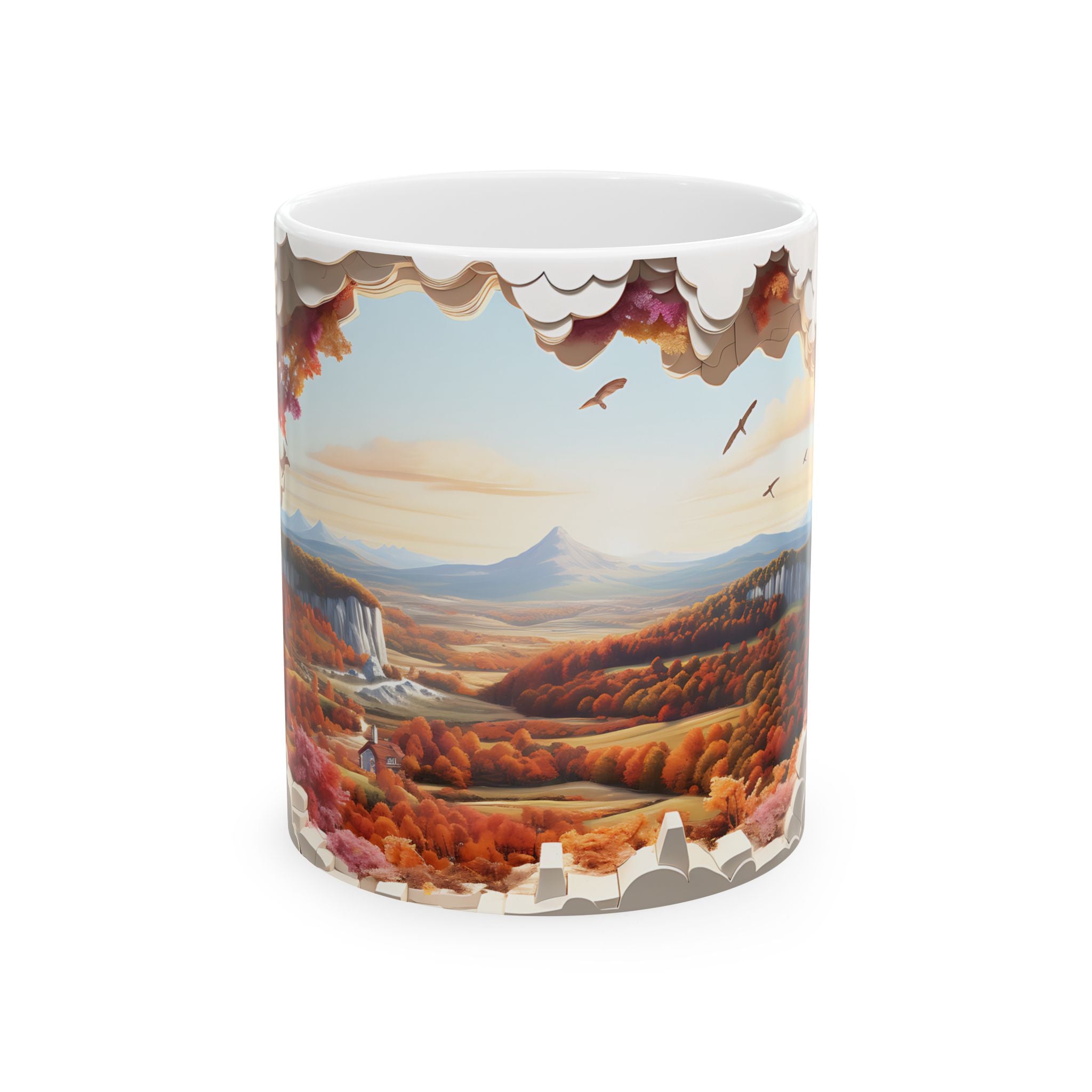 Autumn Portal Mug: Dreamy Fall Scene