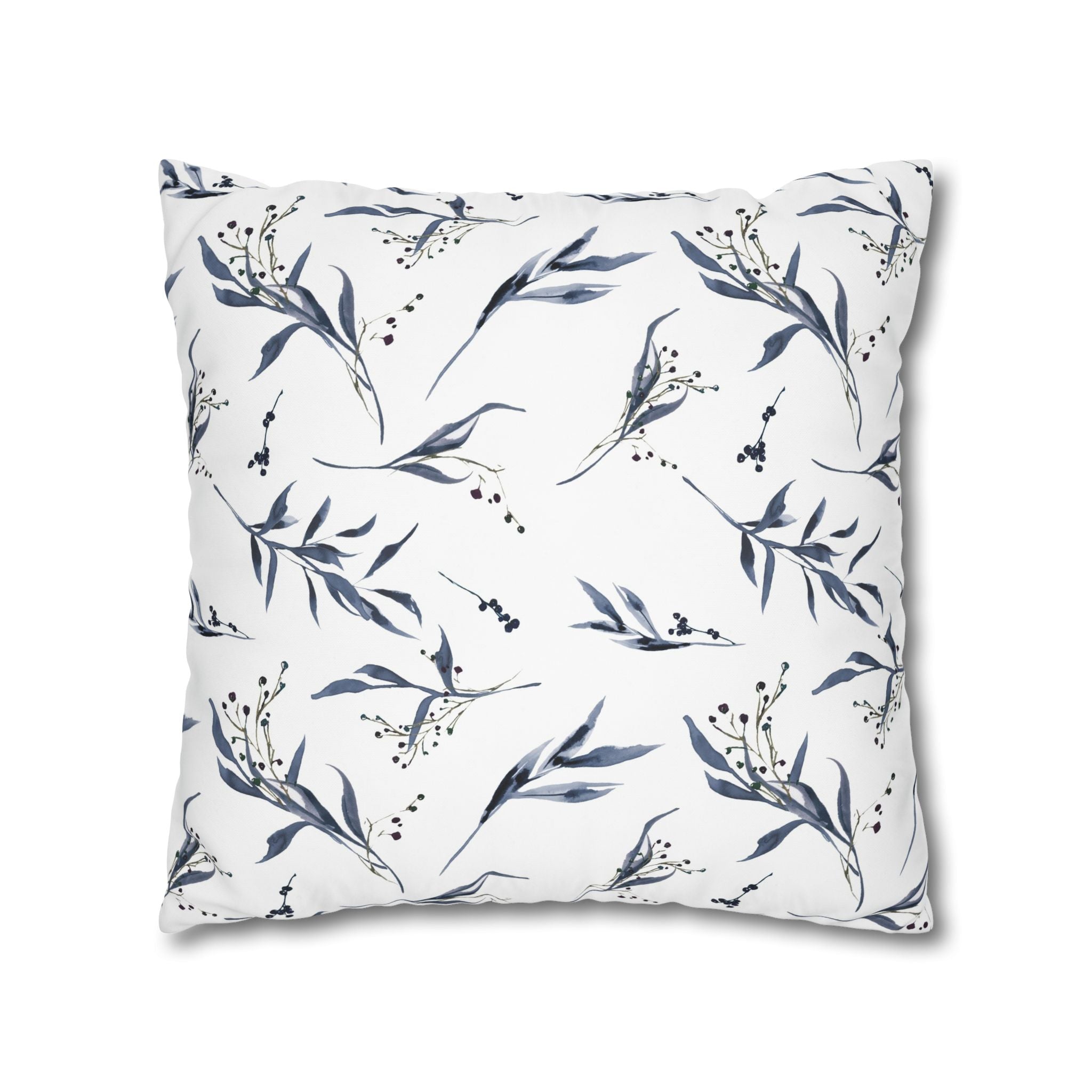 Watercolor Botanical Pillowcase - Blue