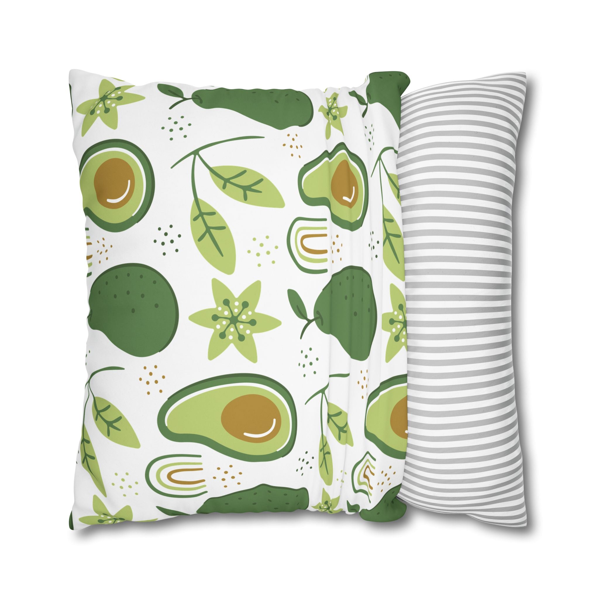 Avocado Leaf Pillowcase - Retro Green