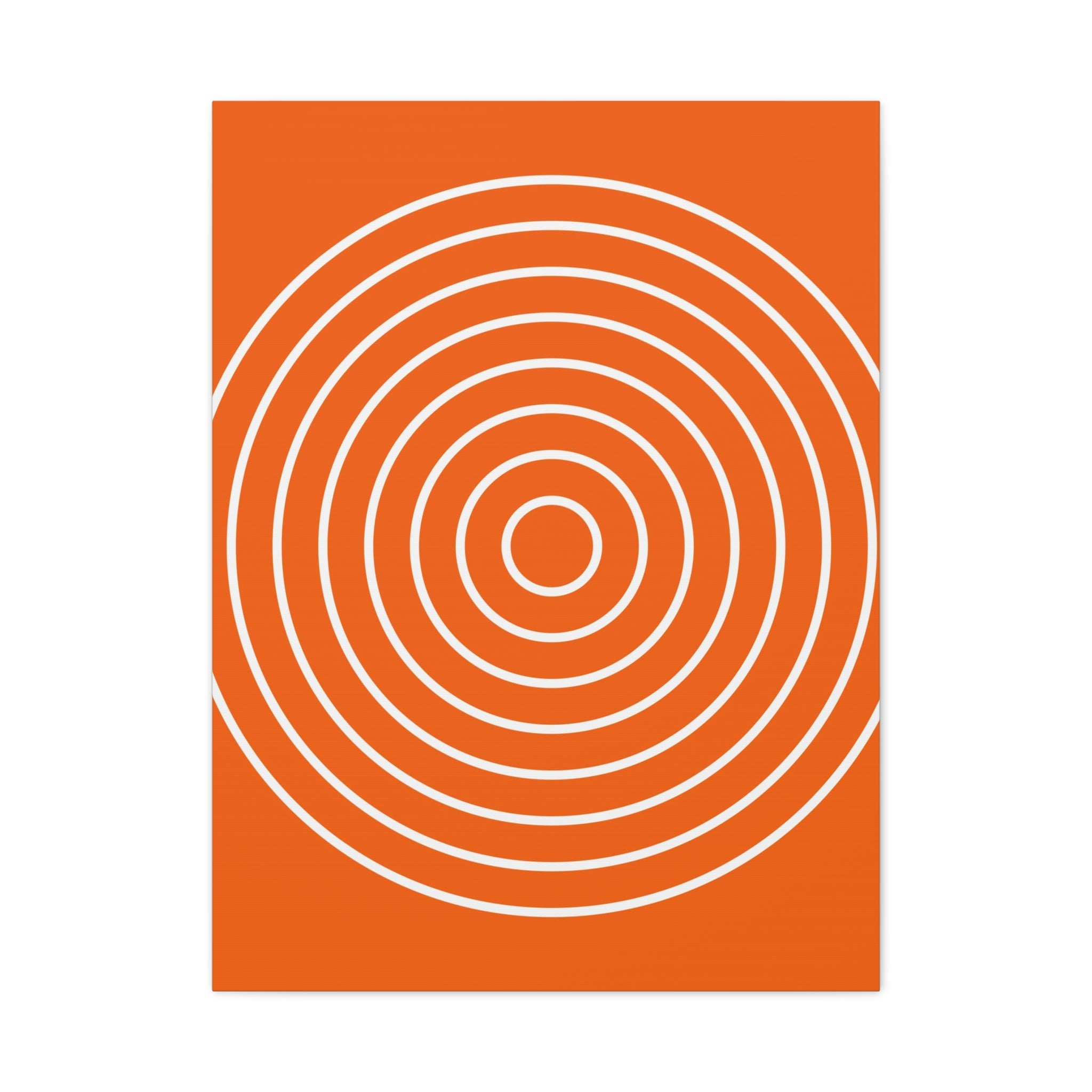 Orange Abstract Circles Matte Canvas Art