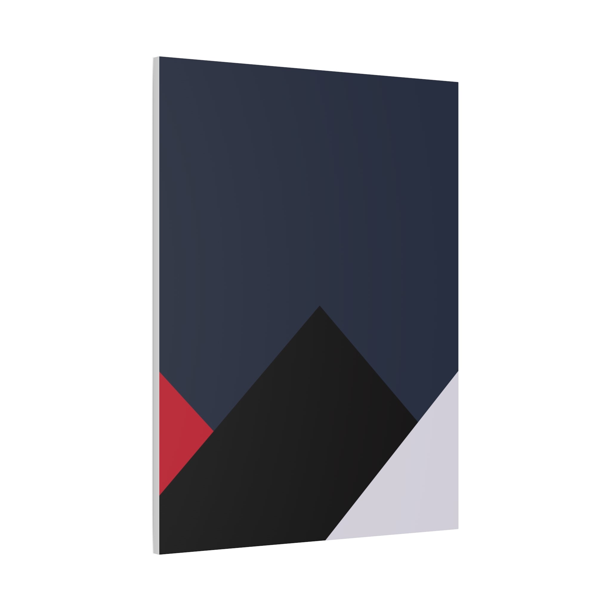 Abstract Geometric Canvas Art - Navy, Red, White