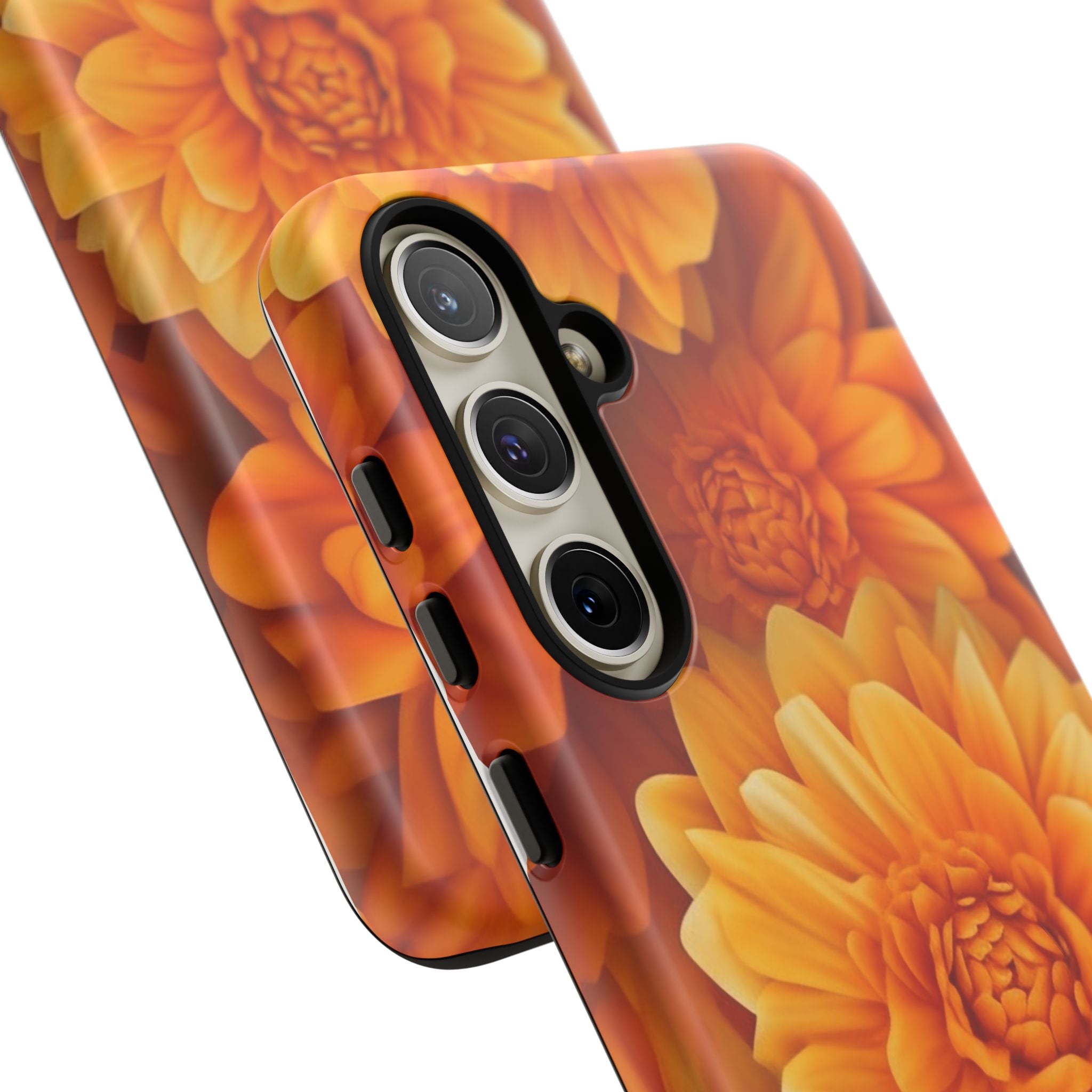 Orange Dahlia Bloom Samsung Case