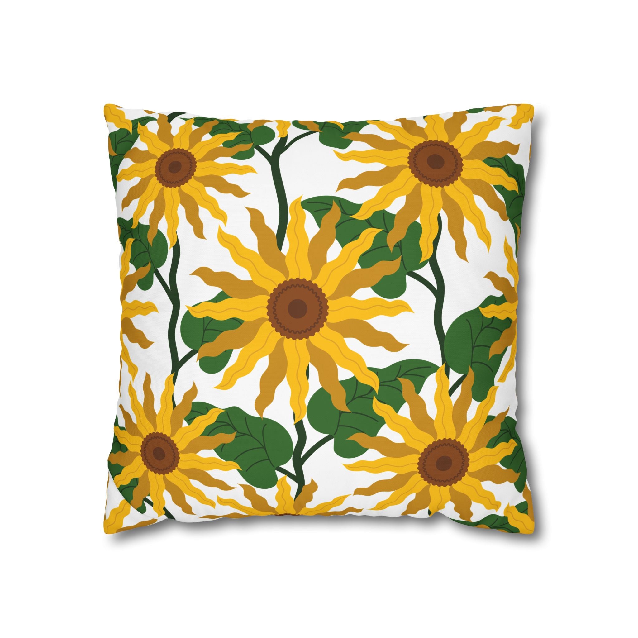 Bold Sunflower Pillowcase - Black & Gold