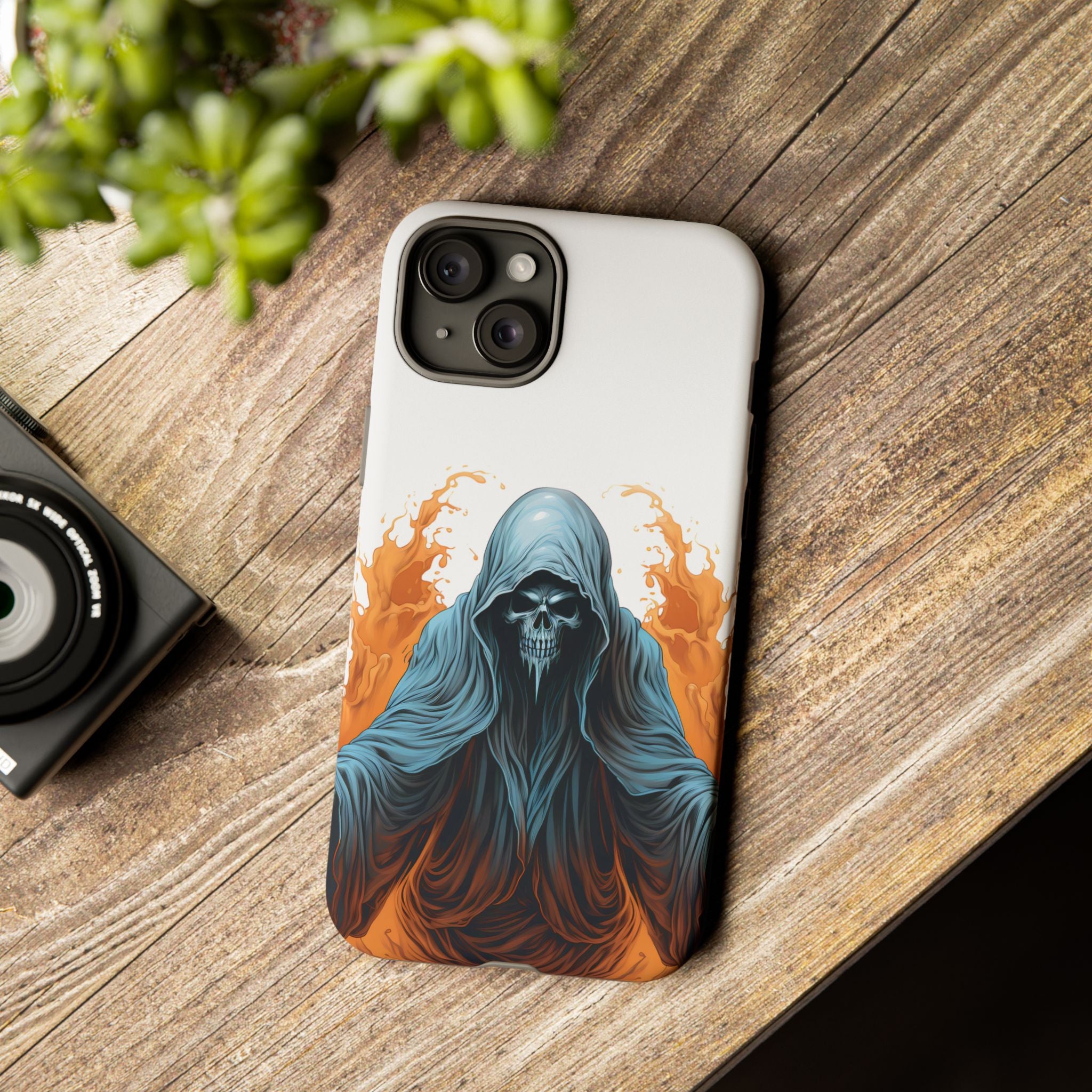 Grim Reaper Hexagon Stone iPhone Case