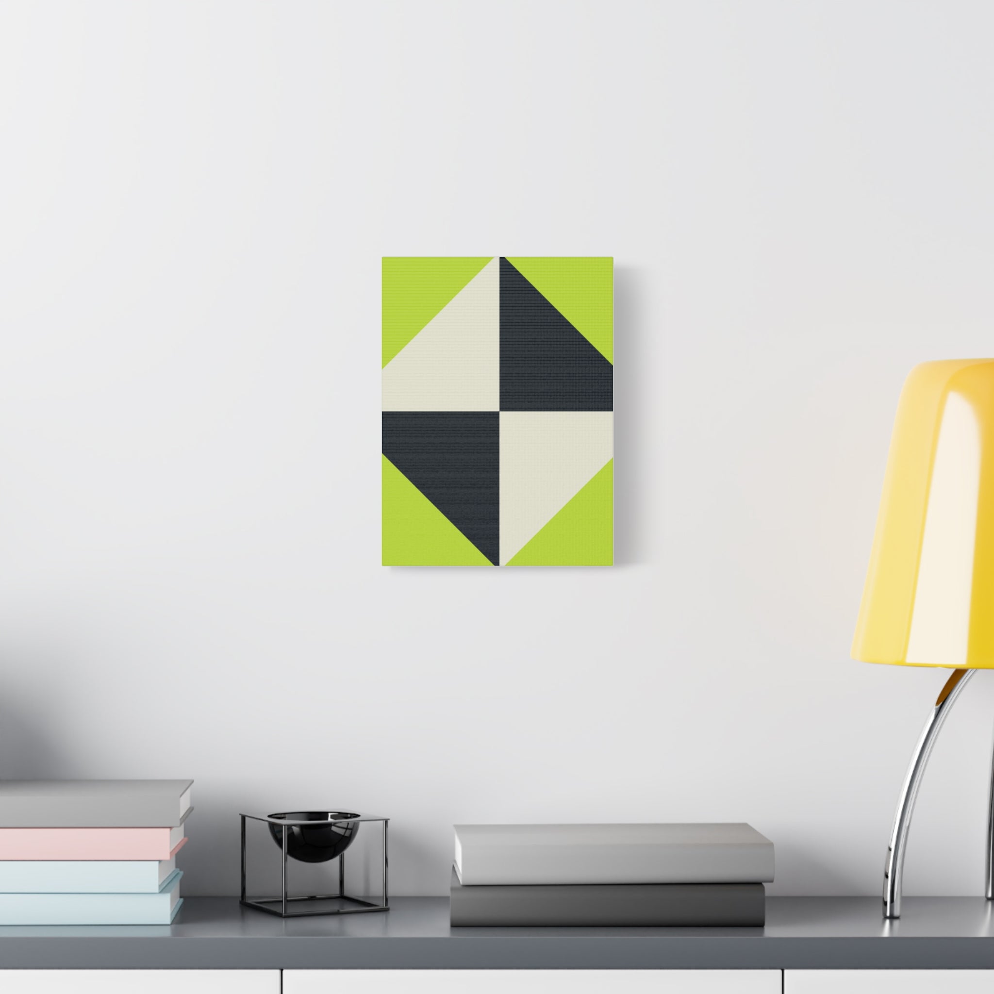 Geometric Teal & Beige Canvas Art