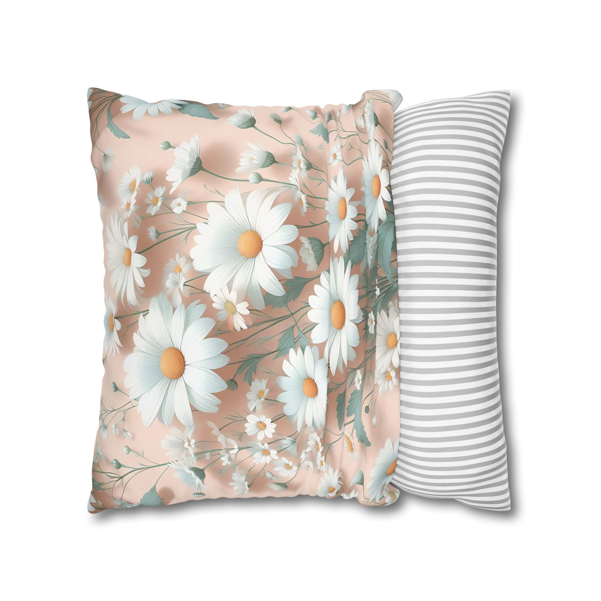 Peach Daisy Pillowcase - Floral Bedding