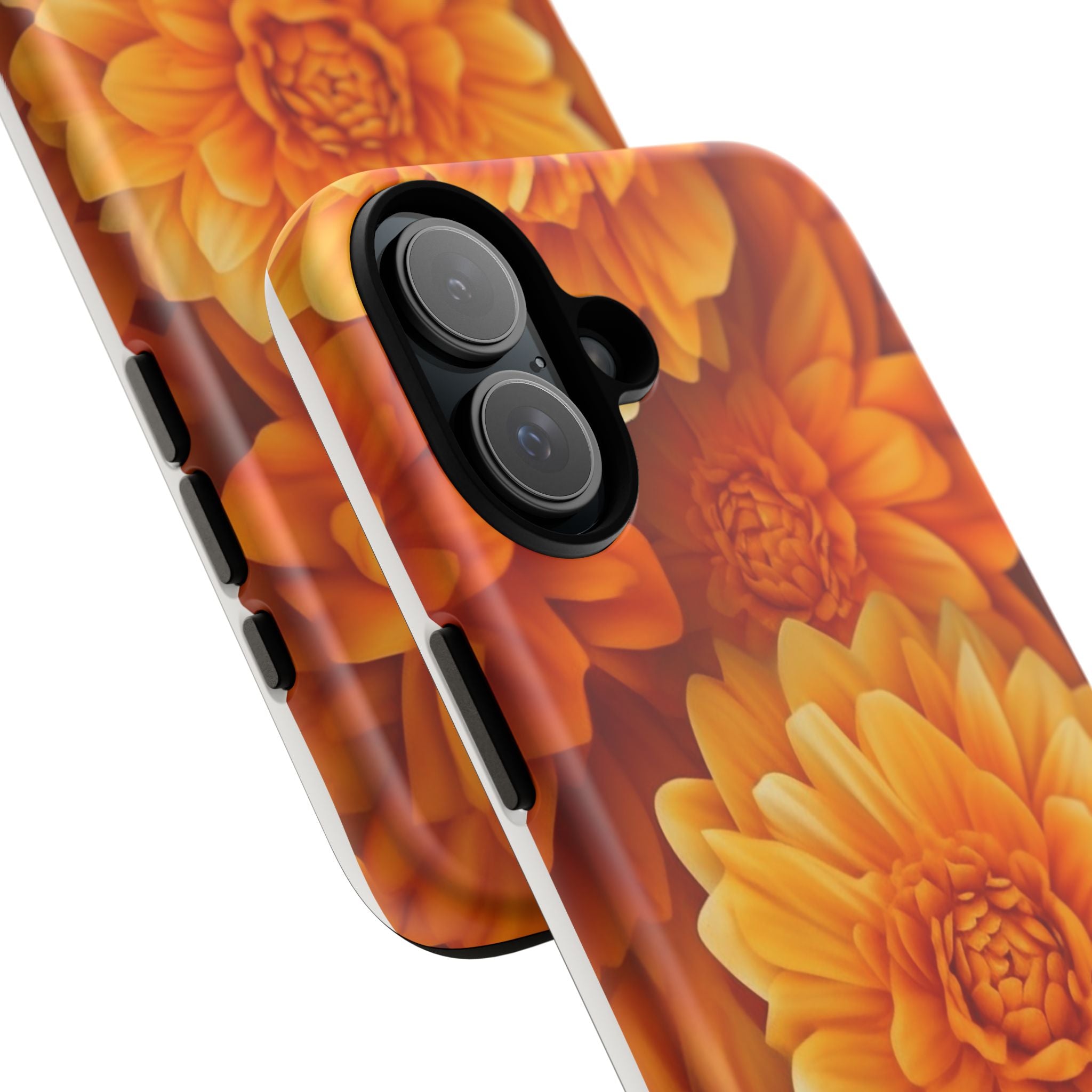 Fiery Dahlia Hexagon iPhone Case