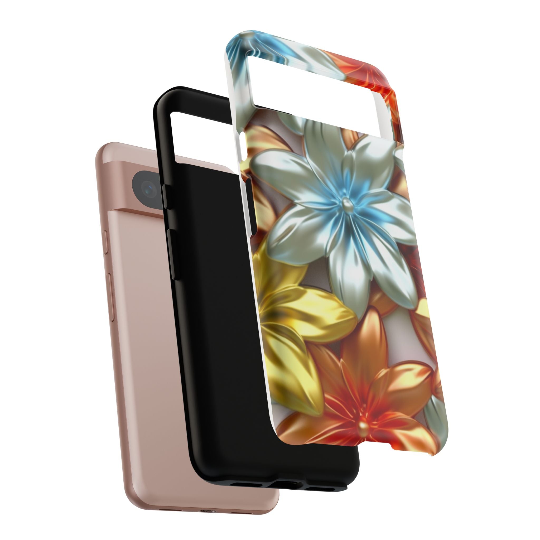 Metallic Flower Modern Art Design Google Pixel Case (All Models)