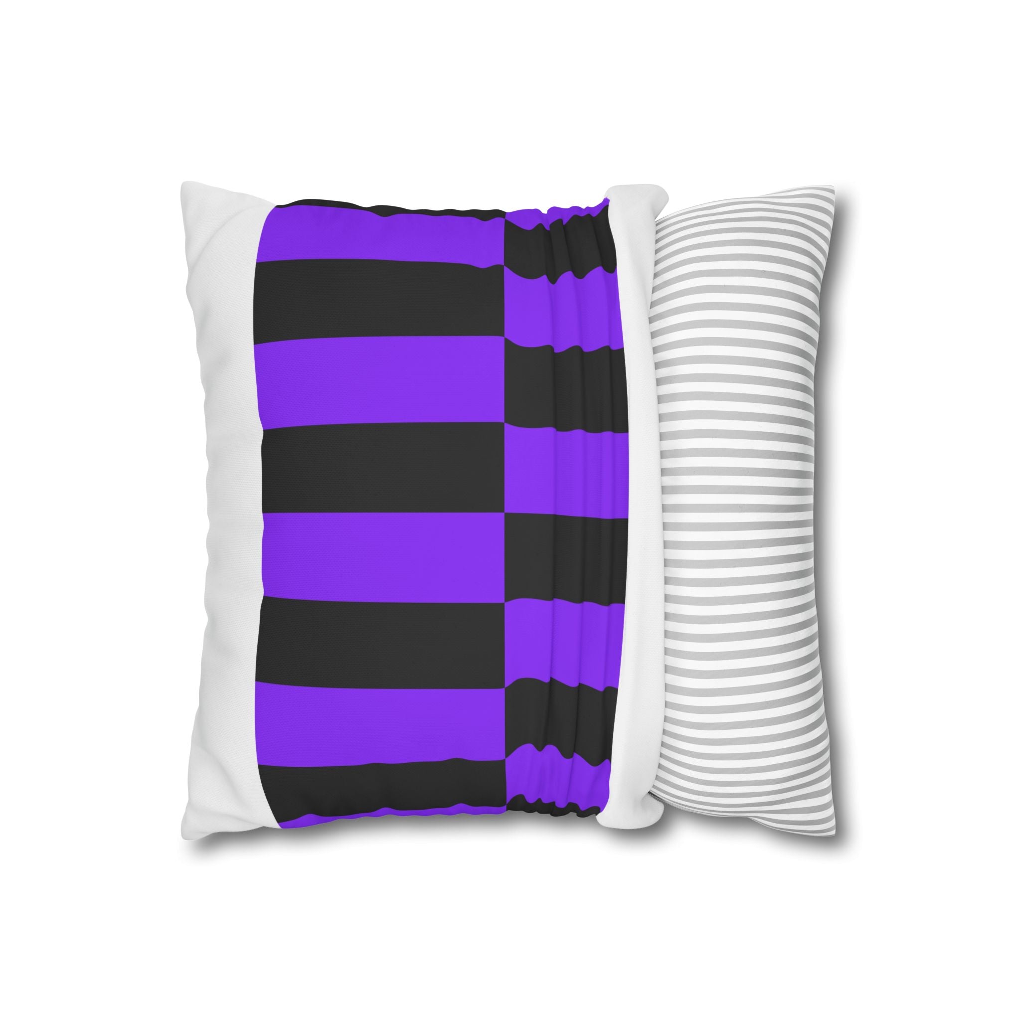 Checkered Pillowcase - Violet & Grey