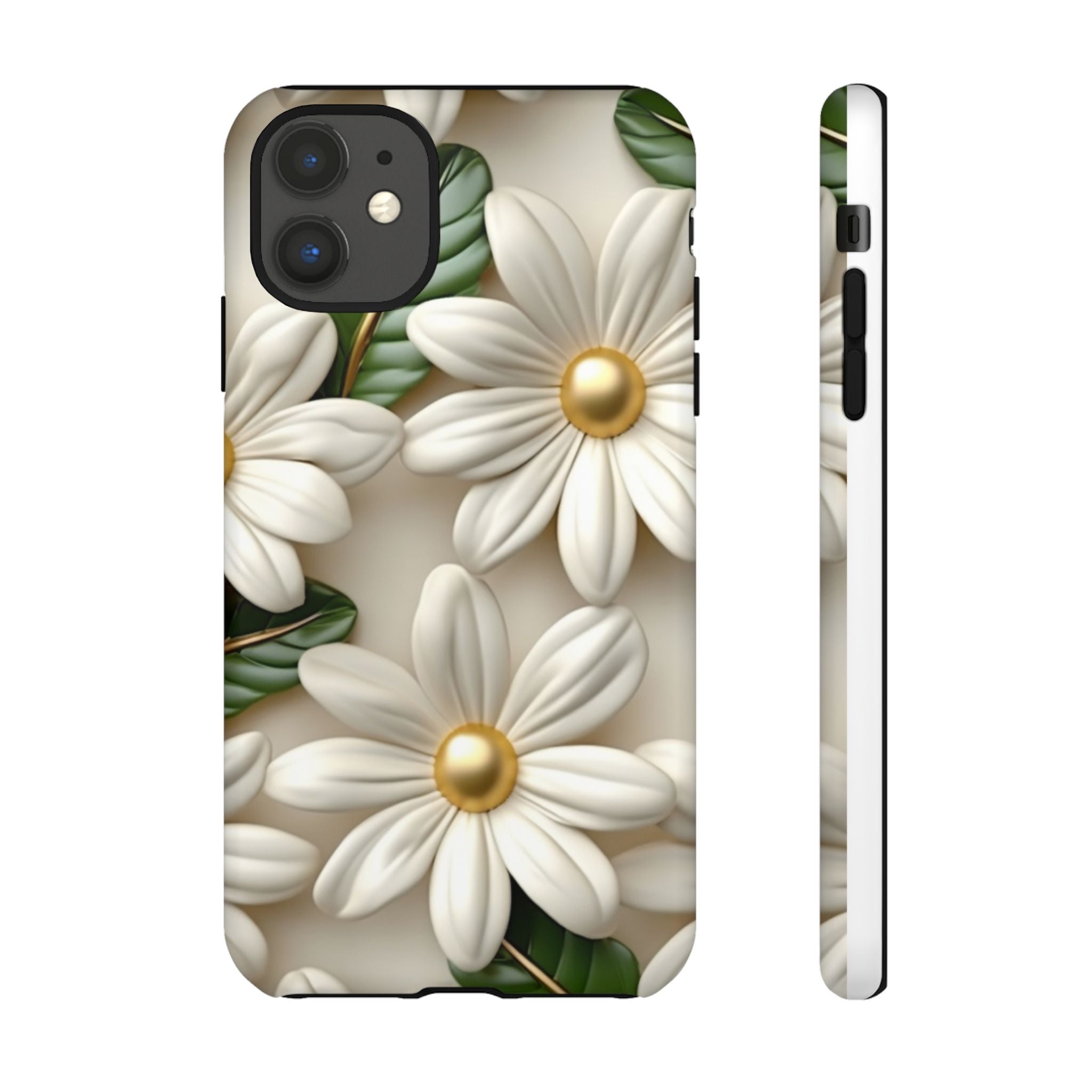 Sculpted Daisy iPhone Case - Hexagon Stone