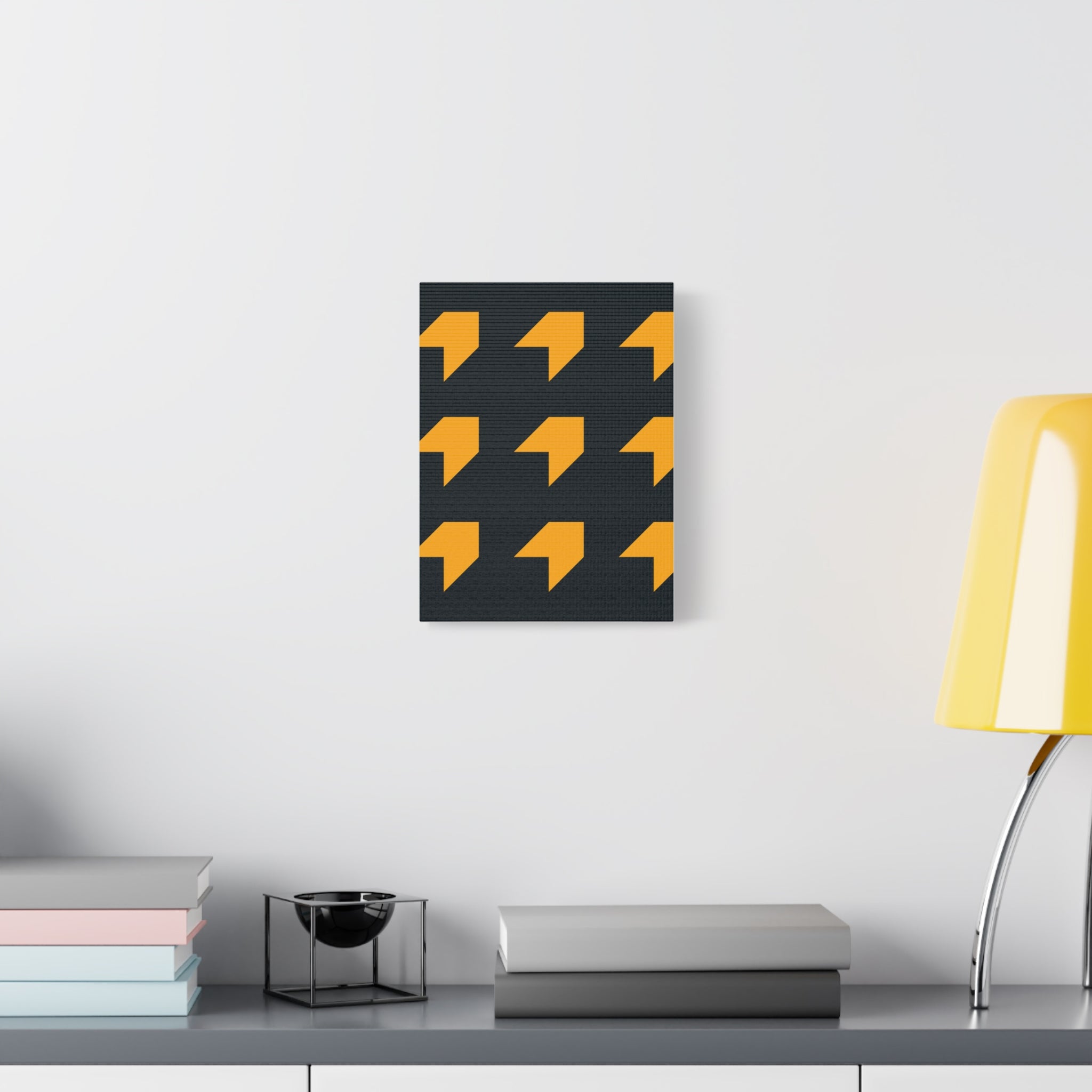 Orange Arrow Abstract Canvas Art