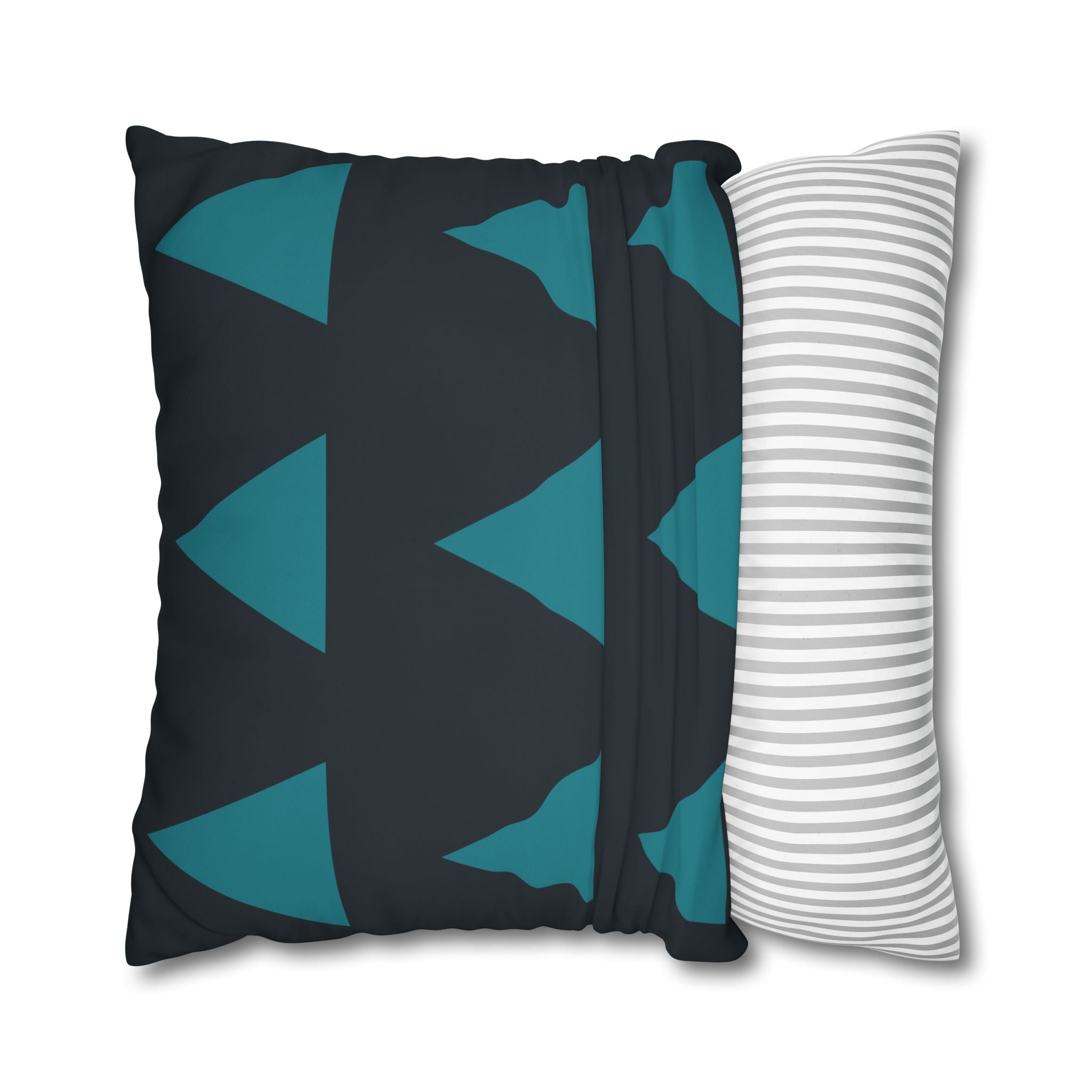 Teal Triangle Geometric Pillowcase